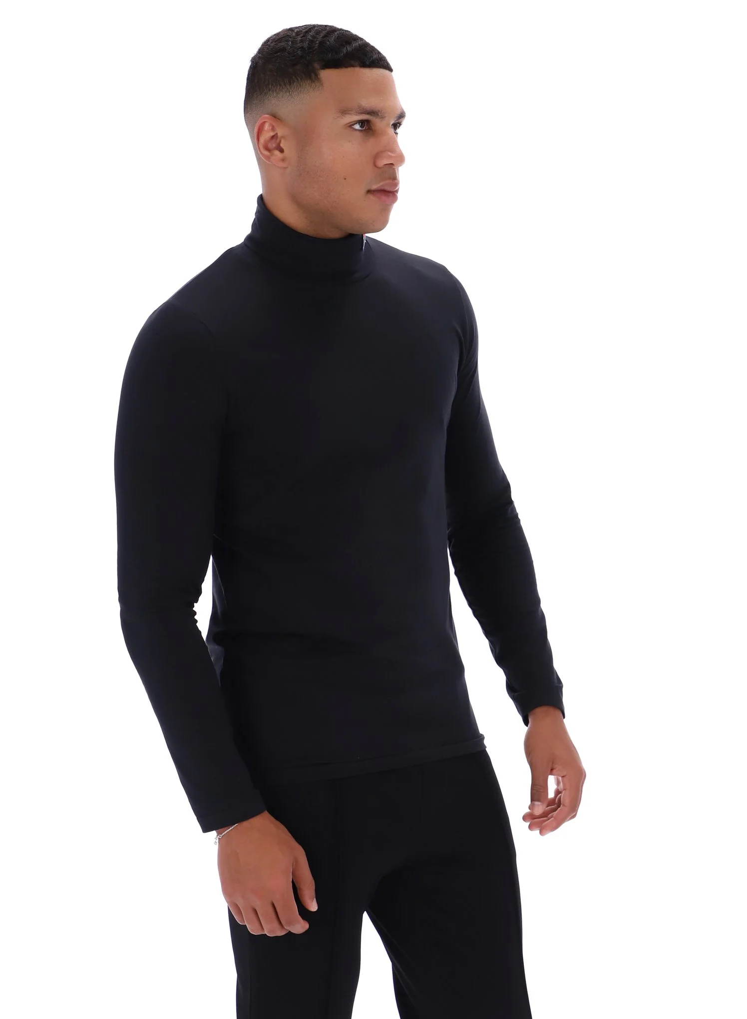 Black 19th Classic Roll Neck Sweater - Image 6