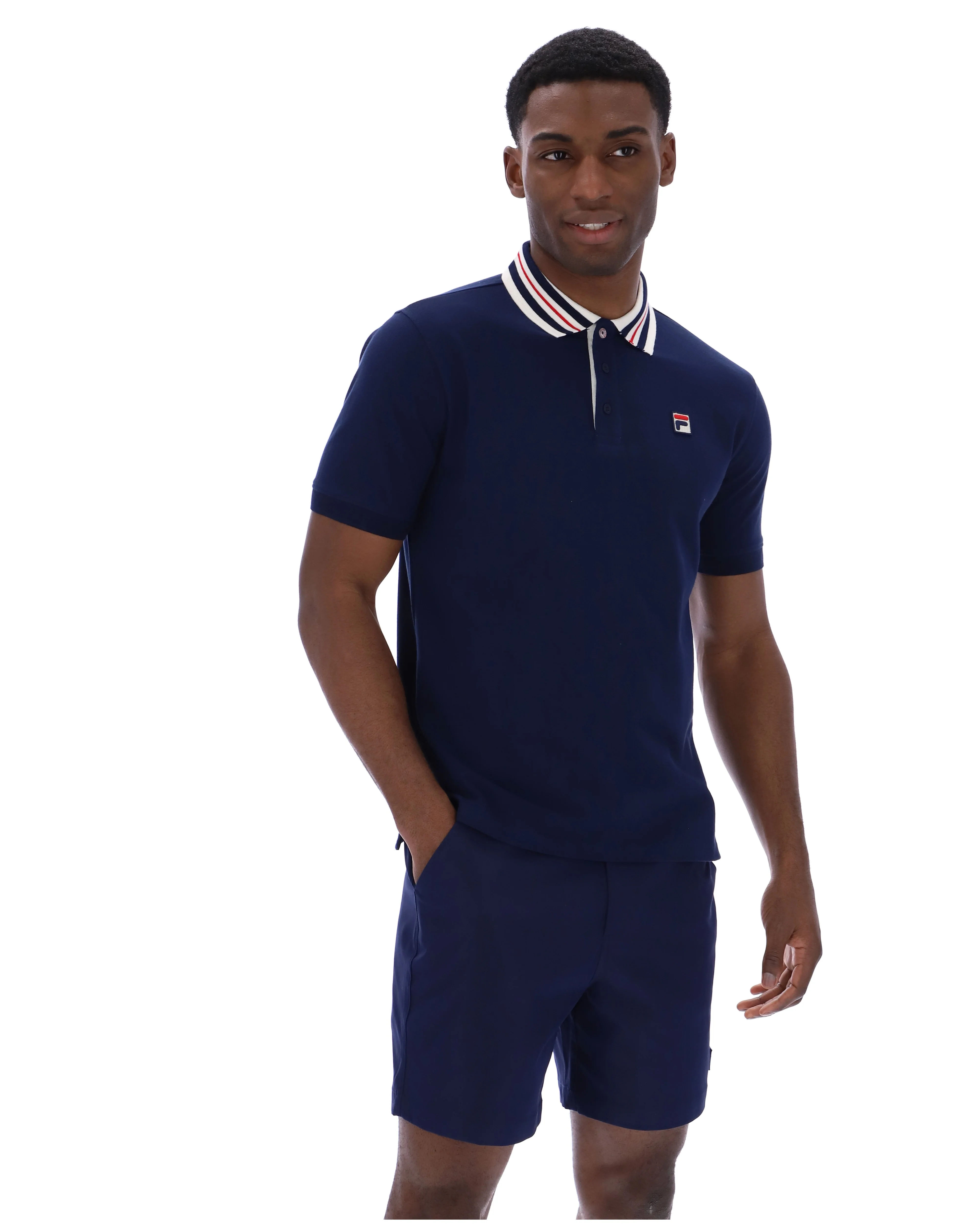 Fila Navy Achille Heritage Tape Basic Polo - Image 3