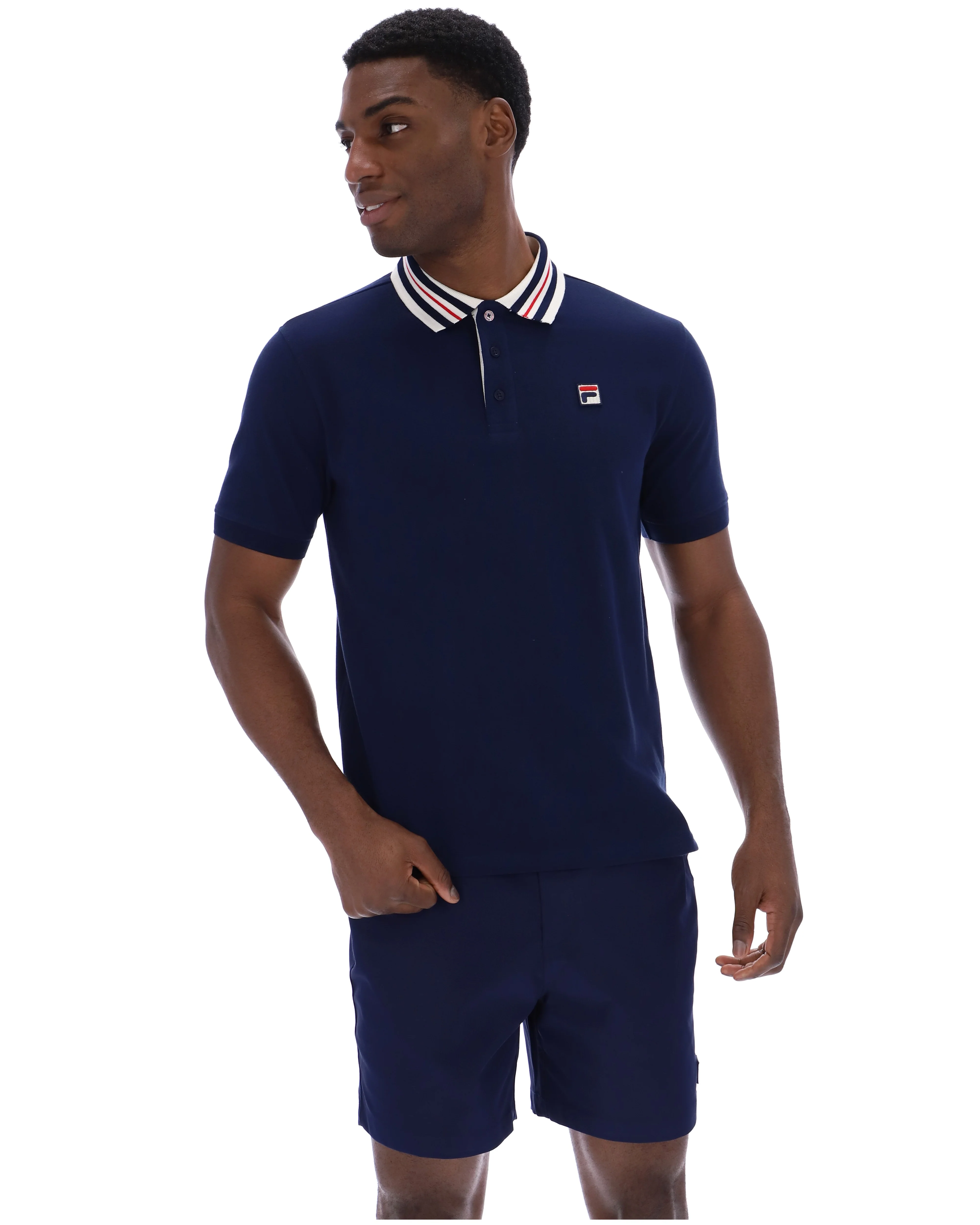 Fila Navy Achille Heritage Tape Basic Polo - Image 4