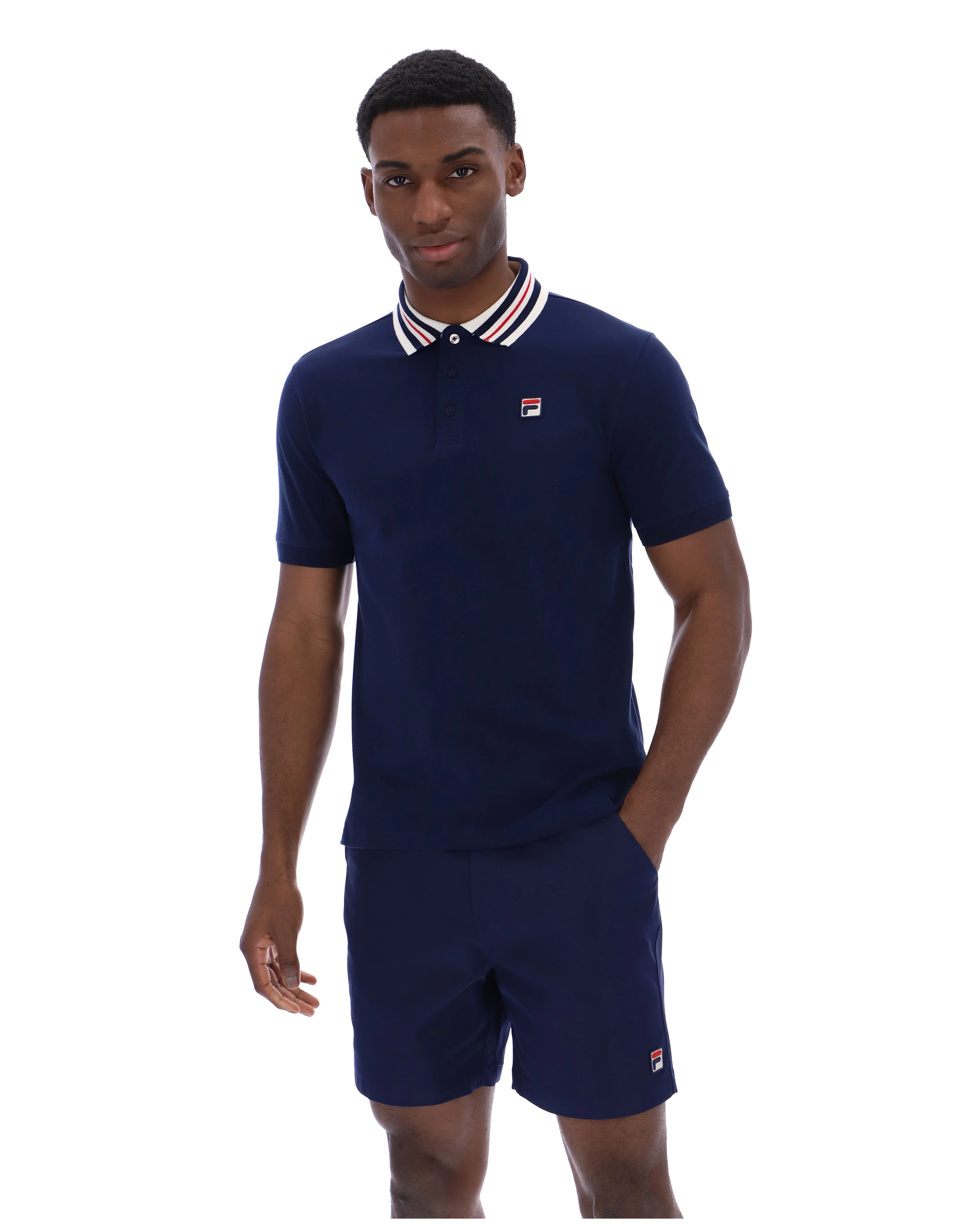 Fila Navy Achille Heritage Tape Basic Polo - Image 5