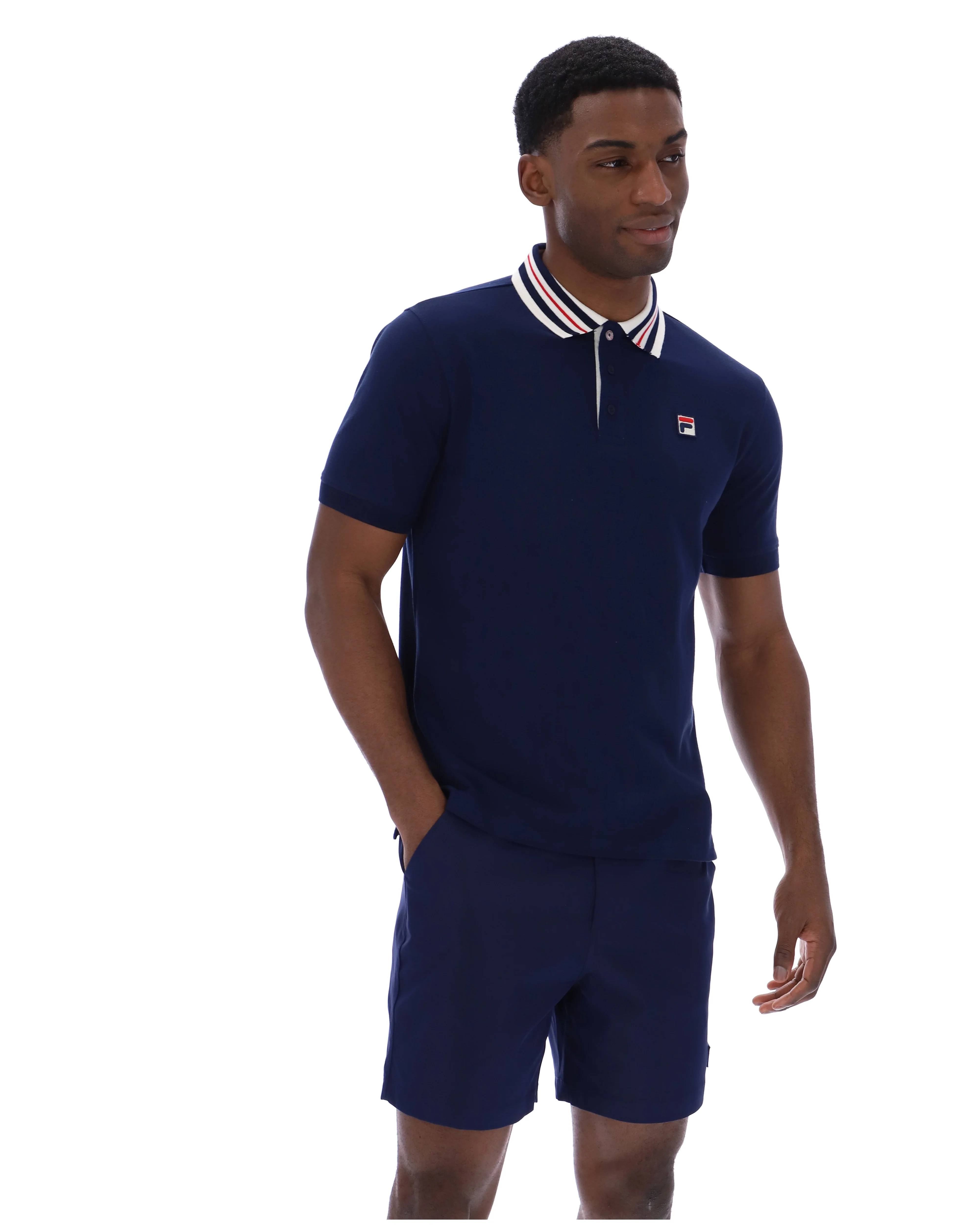 Fila Navy Achille Heritage Tape Basic Polo - Image 6