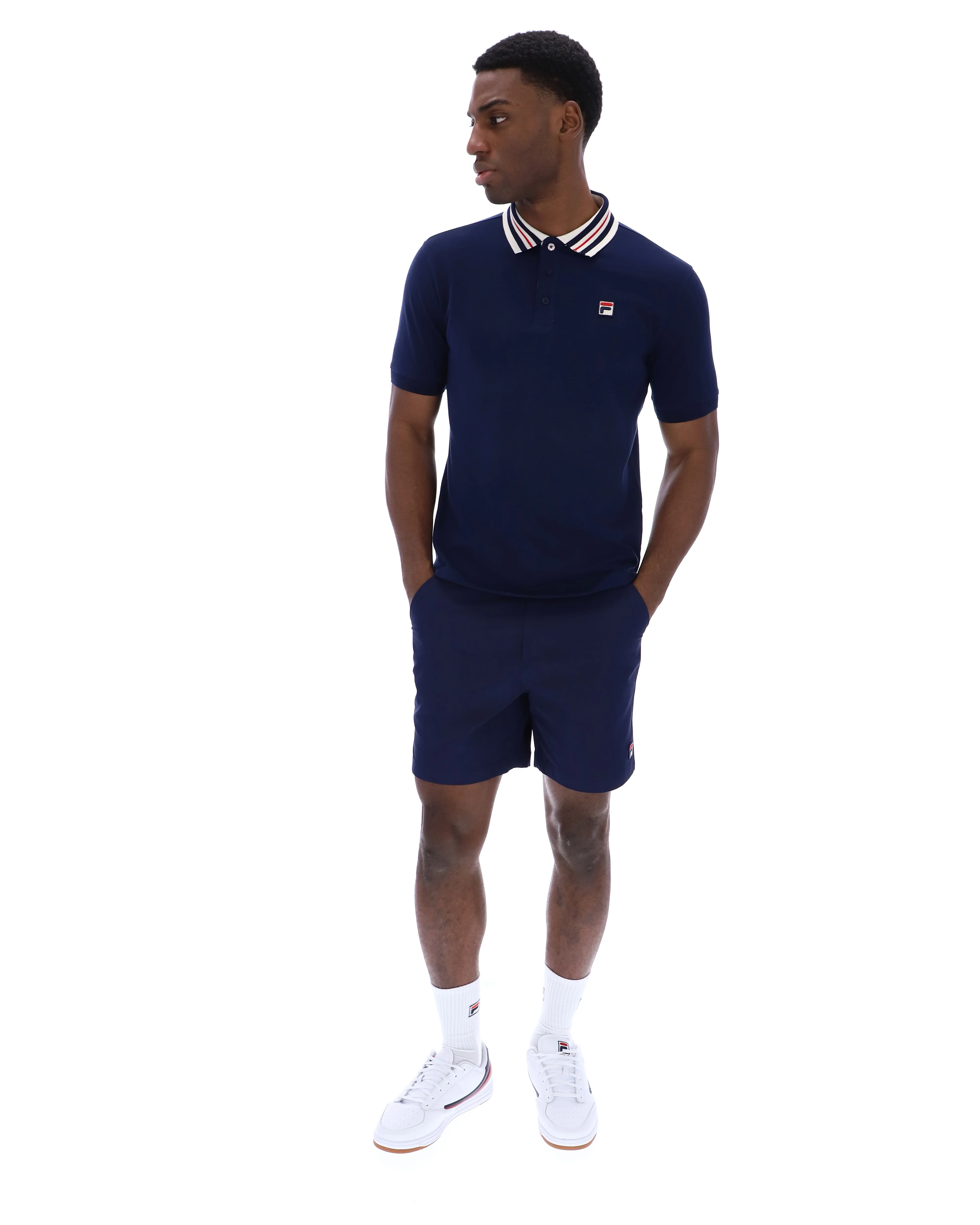 Fila Navy Achille Heritage Tape Basic Polo - Image 7