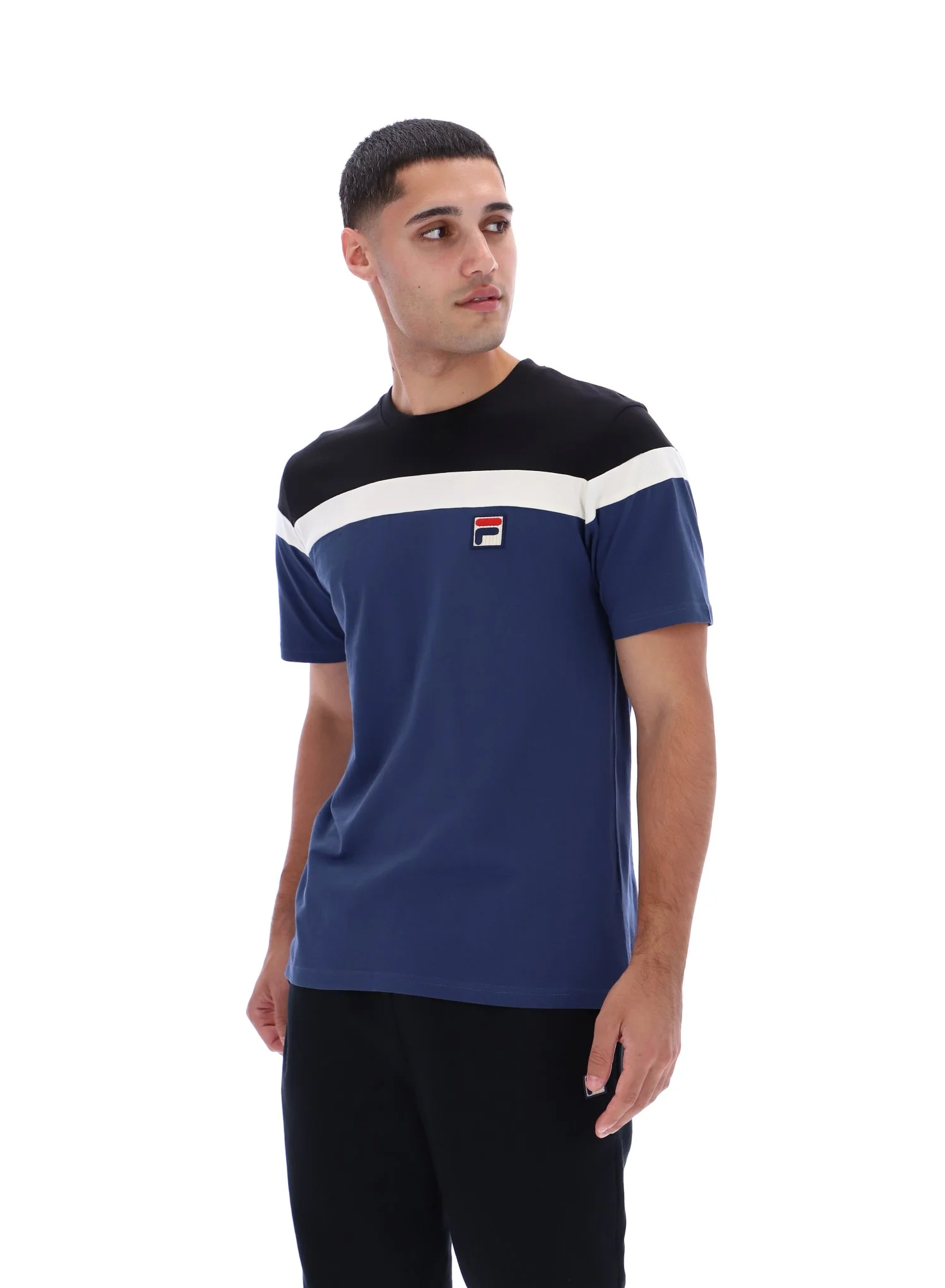 Fila Navy Aiden Cut and Sew T-Shirt - Image 2