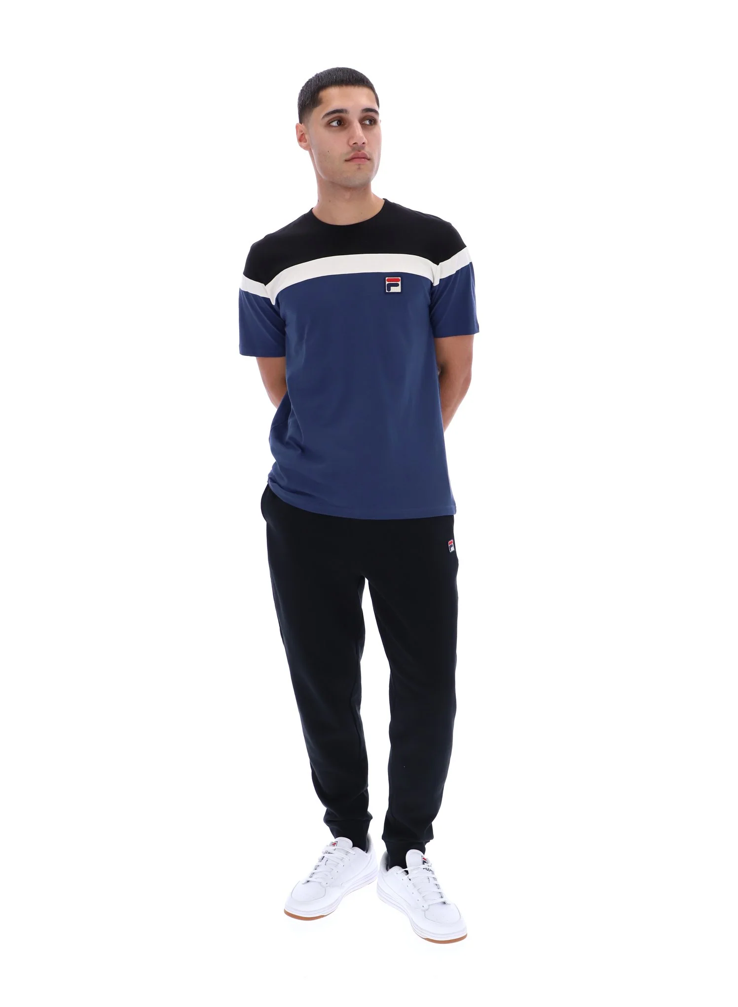 Fila Navy Aiden Cut and Sew T-Shirt - Image 4