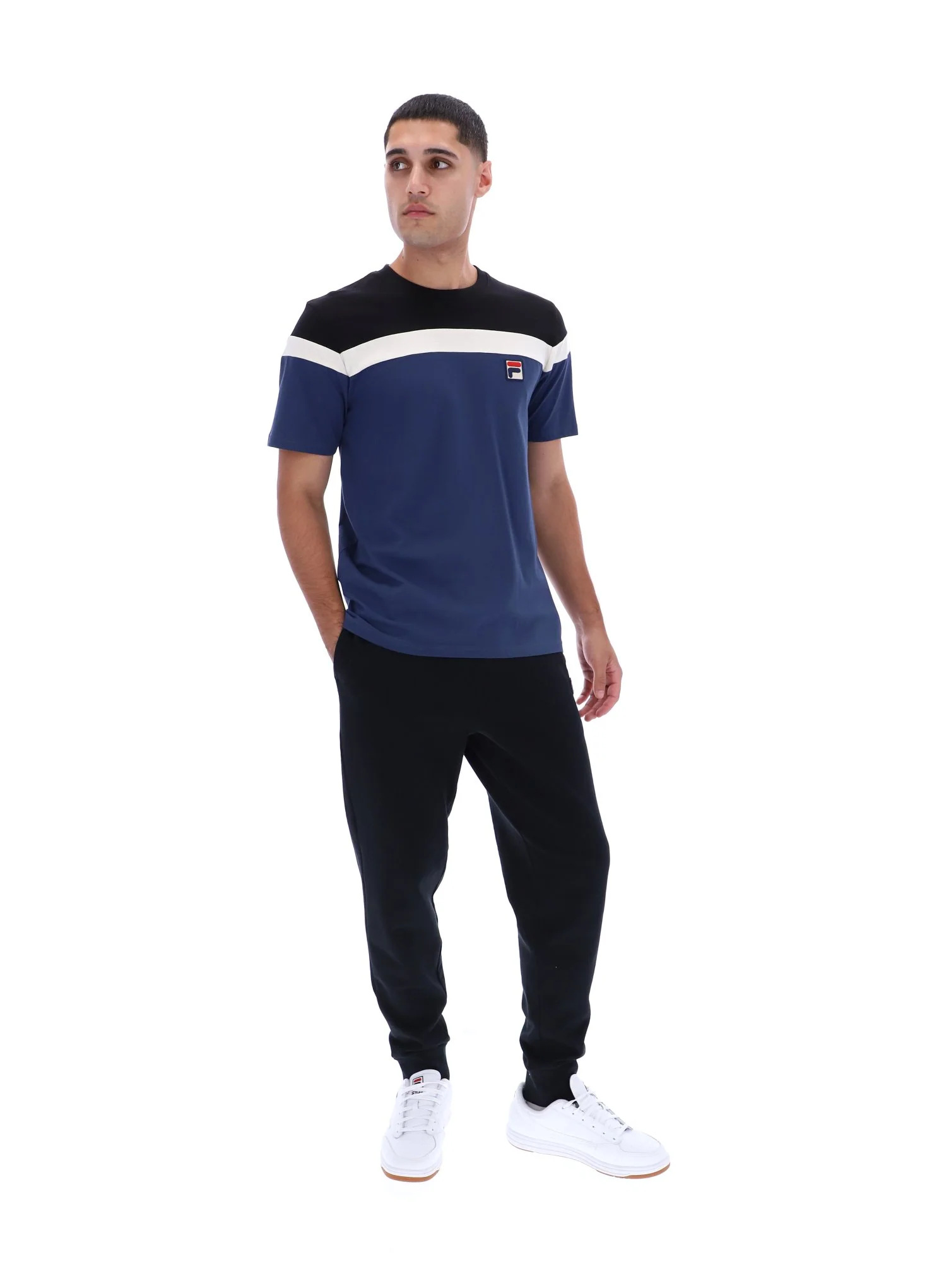 Fila Navy Aiden Cut and Sew T-Shirt - Image 6
