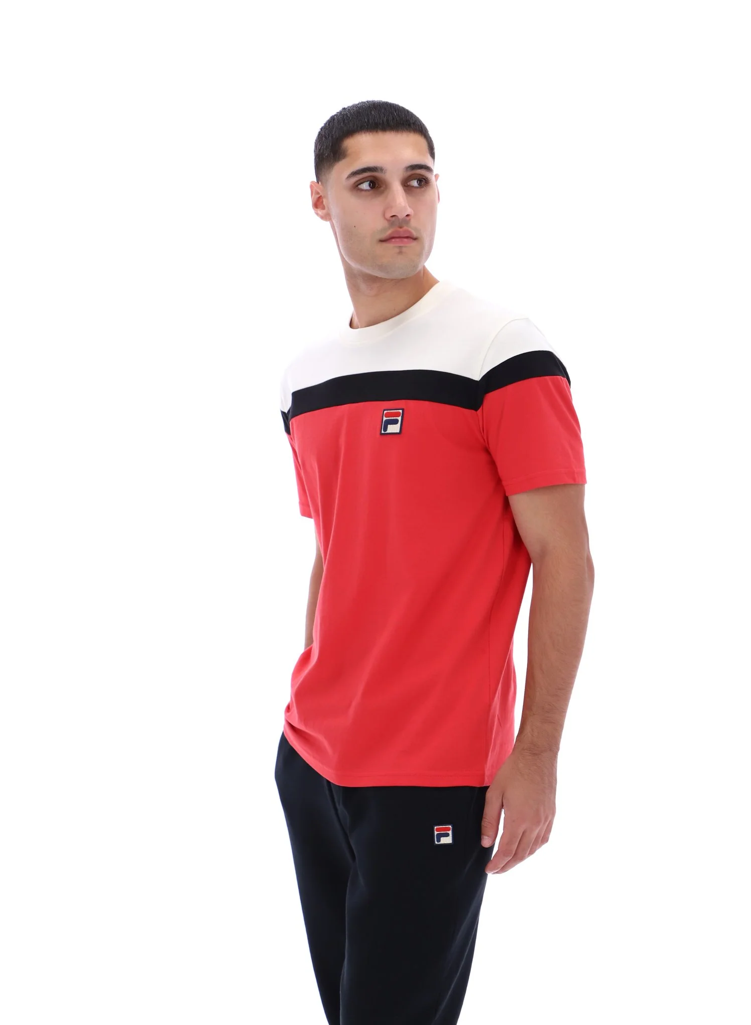 Fila Red Aiden Cut and Sew T-Shirt - Image 2