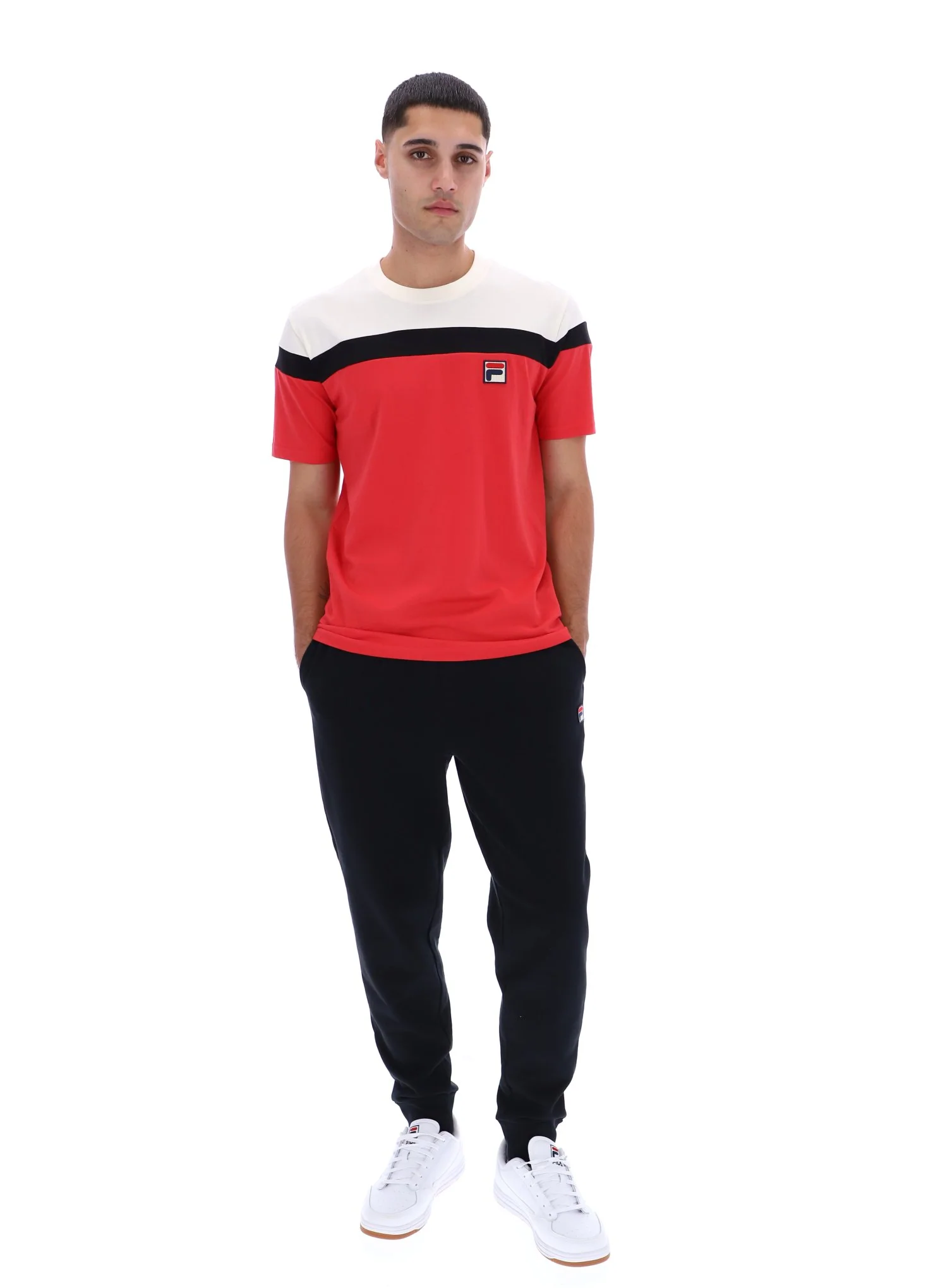 Fila Red Aiden Cut and Sew T-Shirt - Image 3