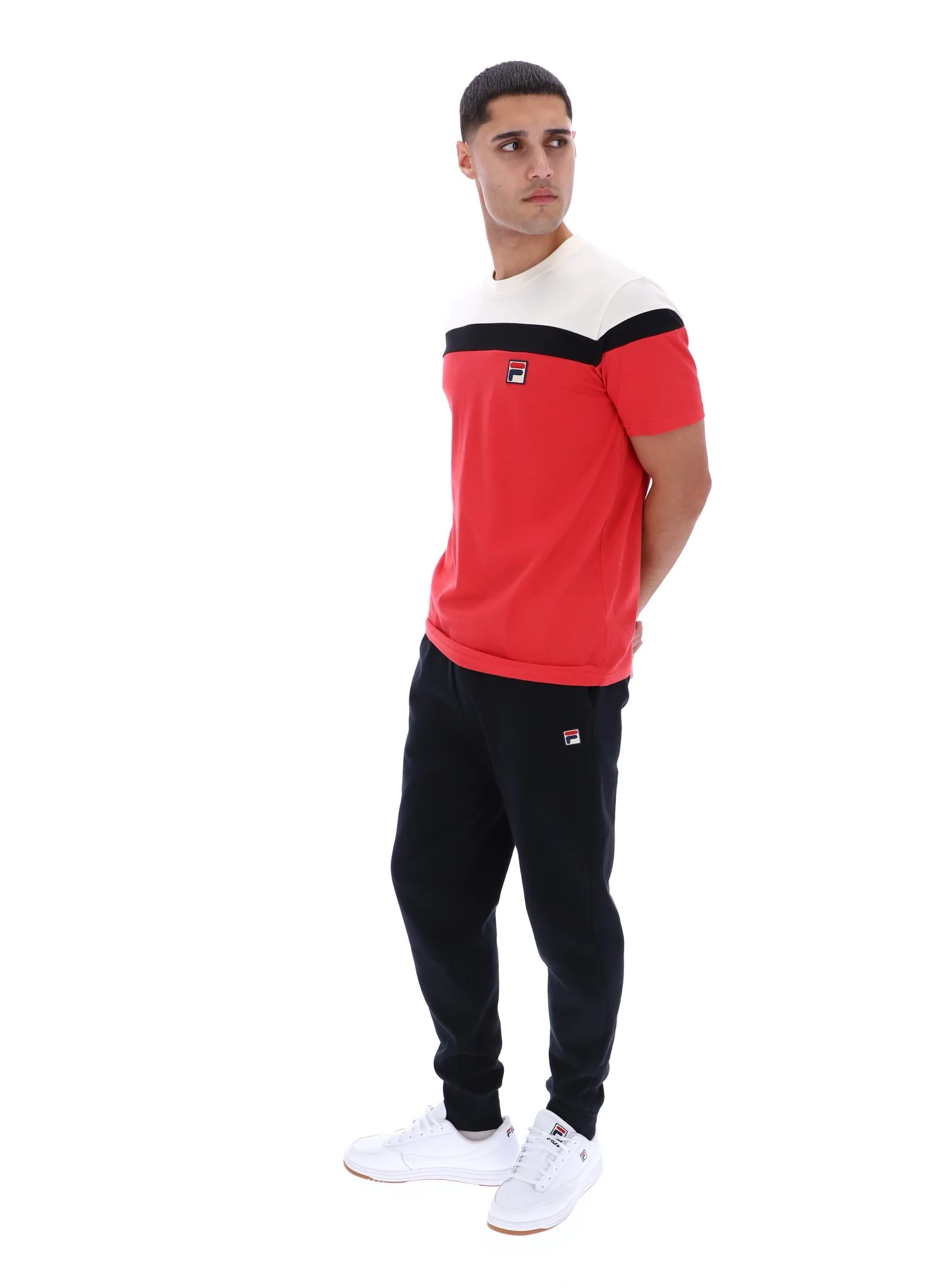 Fila Red Aiden Cut and Sew T-Shirt - Image 4