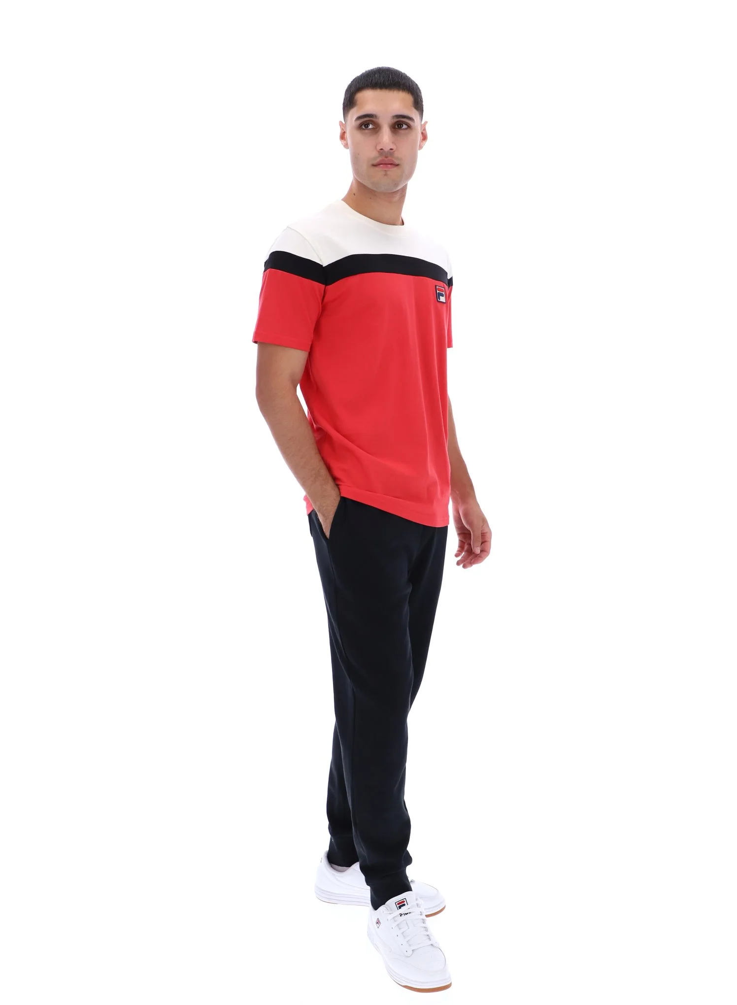 Fila Red Aiden Cut and Sew T-Shirt - Image 5