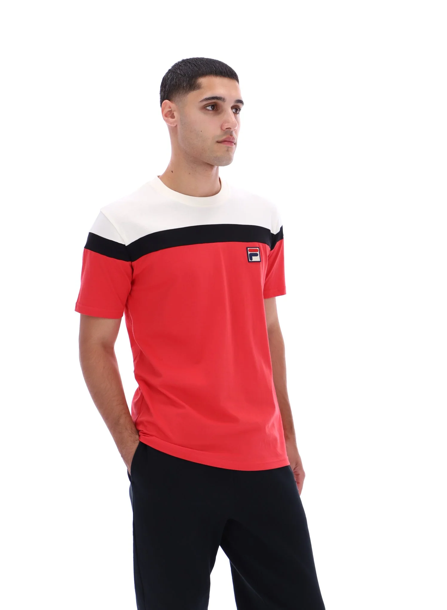 Fila Red Aiden Cut and Sew T-Shirt - Image 7