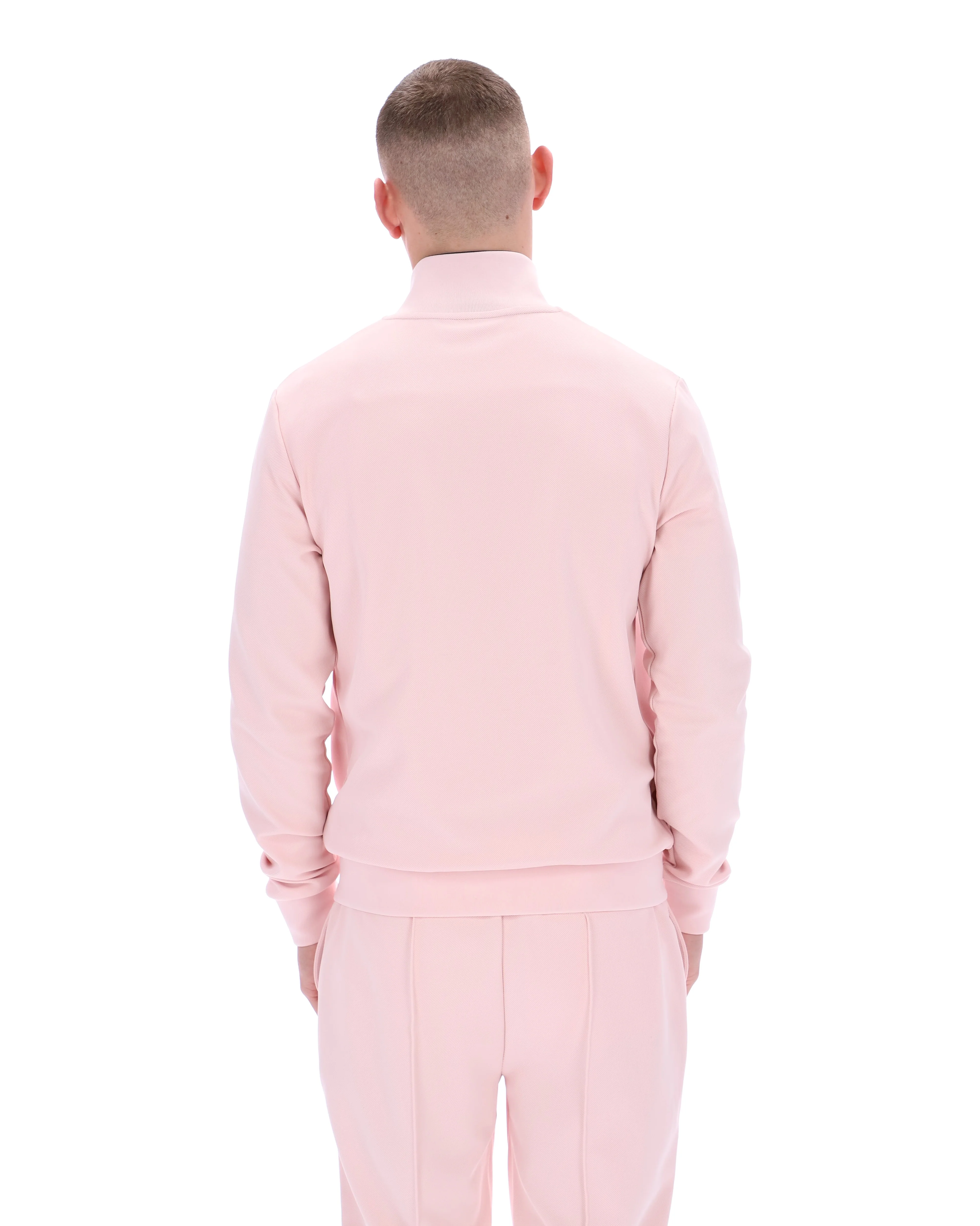 Pale Pink Armando Contrasting Piping Track Top - Image 8