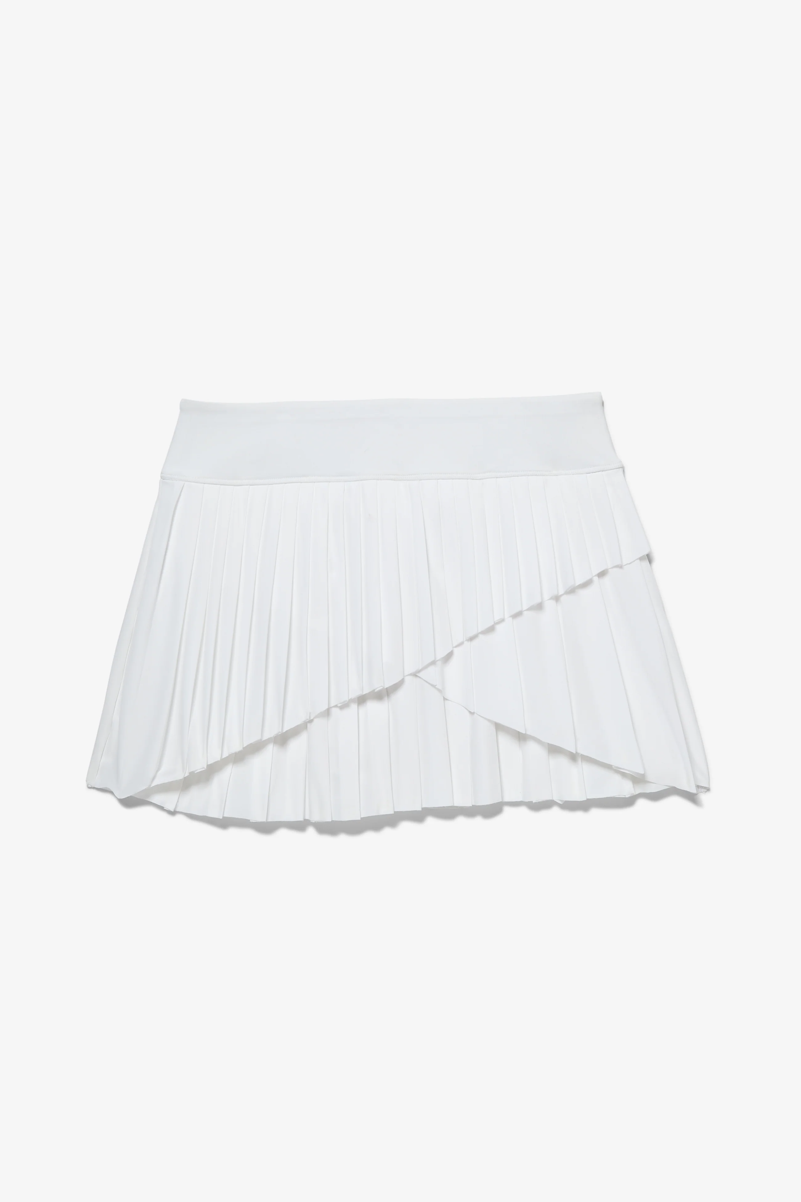 White Asymmetrical Pleated Tennis Skort - Image 2