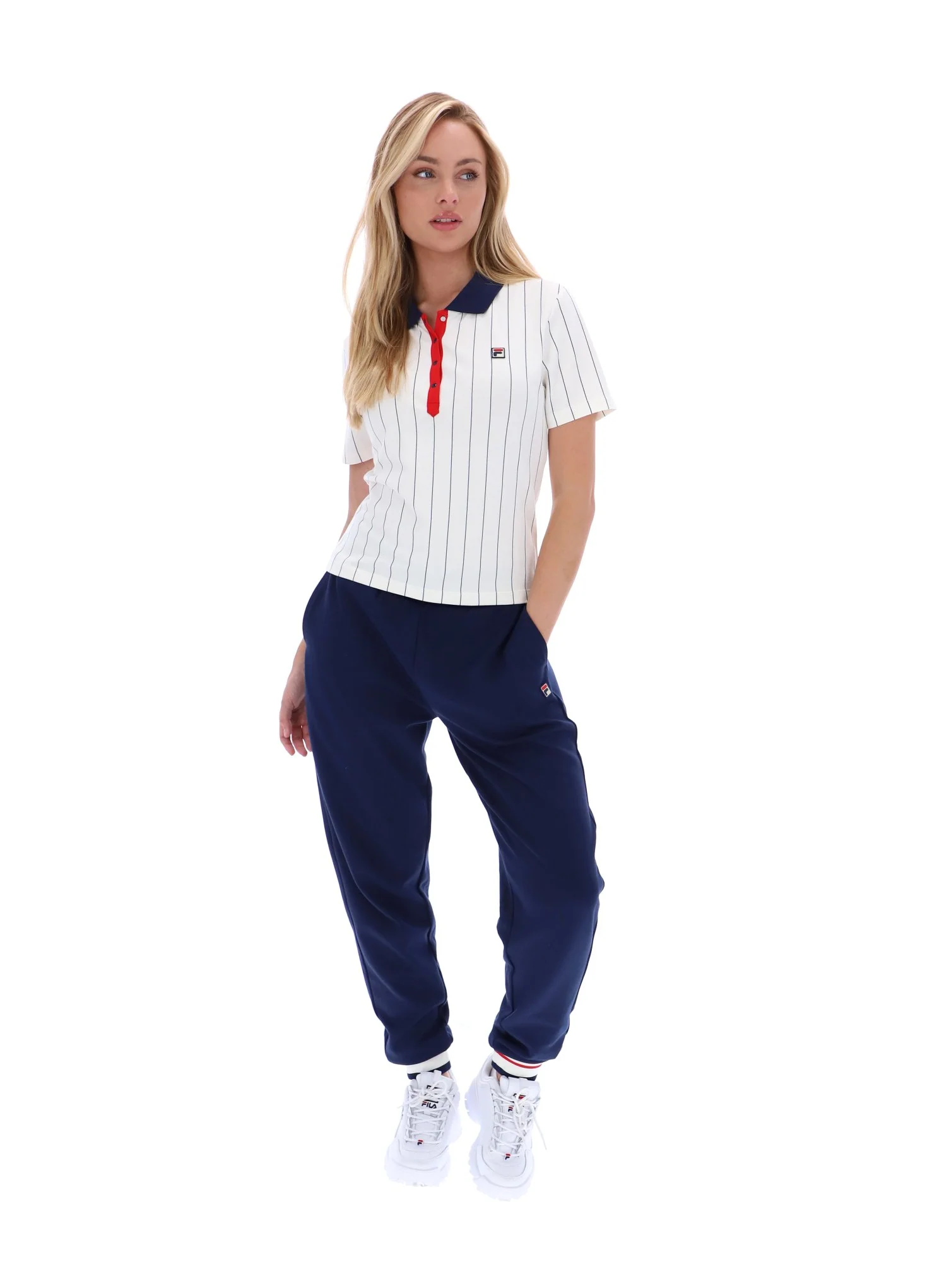 Gardenia Bai Fitted BB1 Pinstripe Polo - Image 4