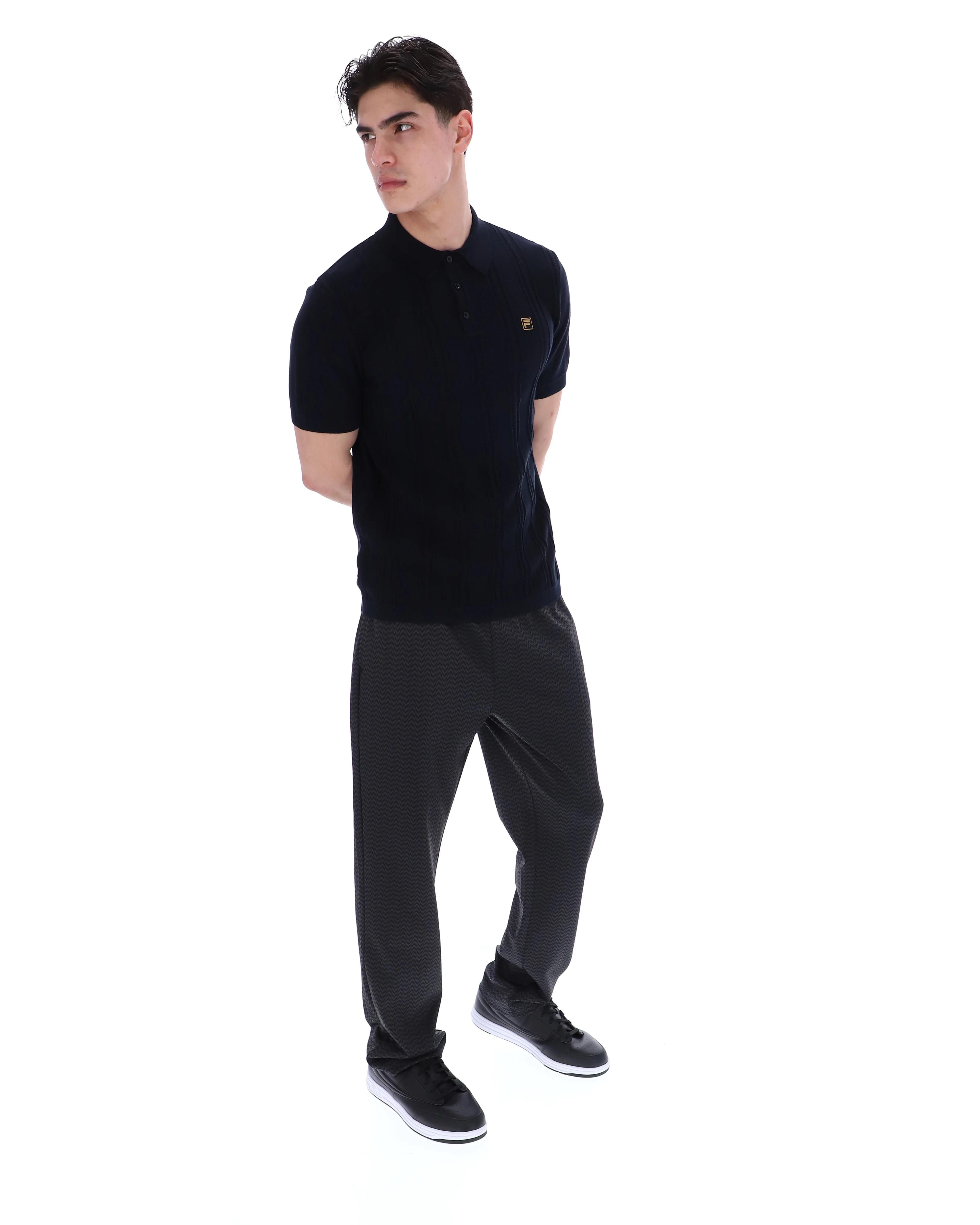 Black Barns Knitted Polo - Image 3