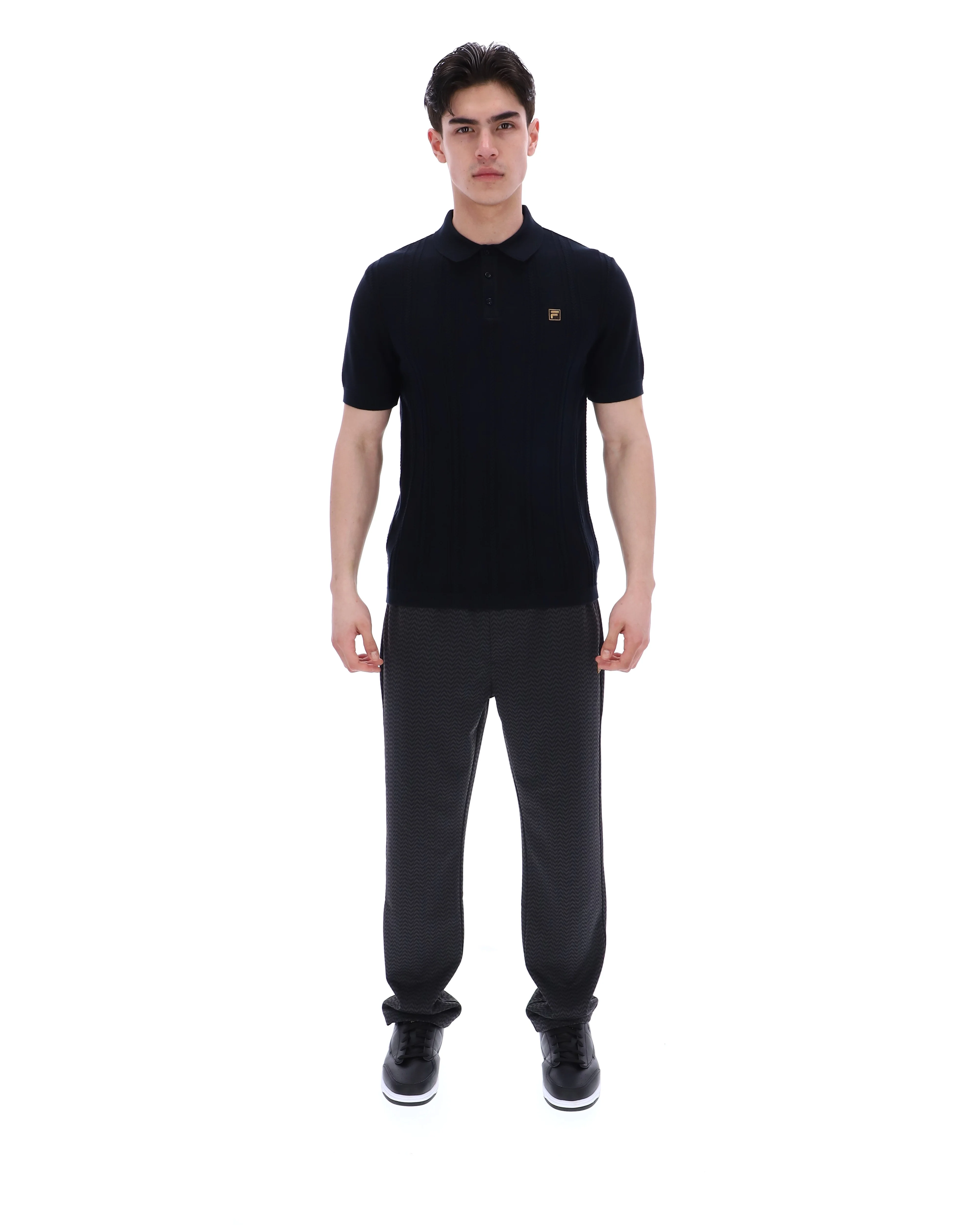 Black Barns Knitted Polo - Image 4