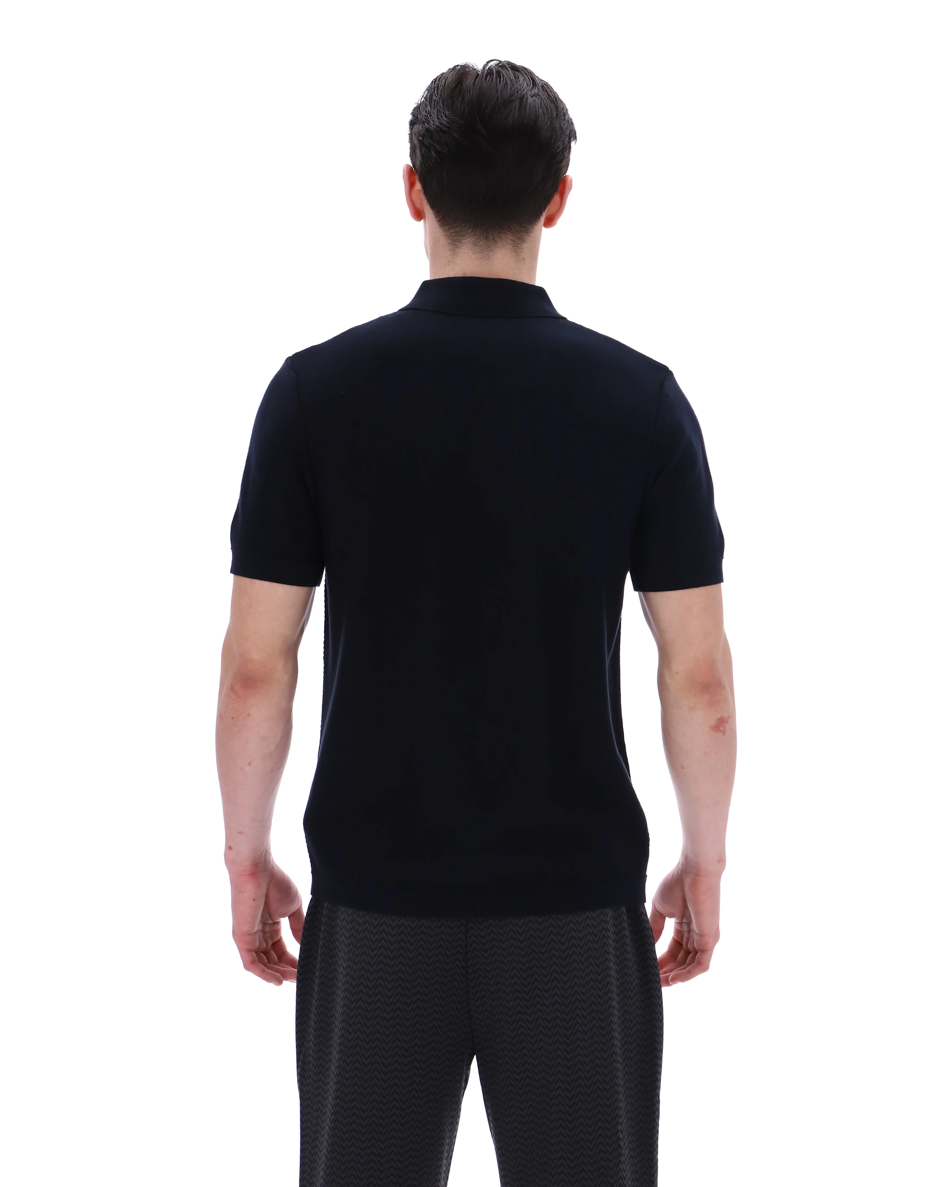Black Barns Knitted Polo - Image 8