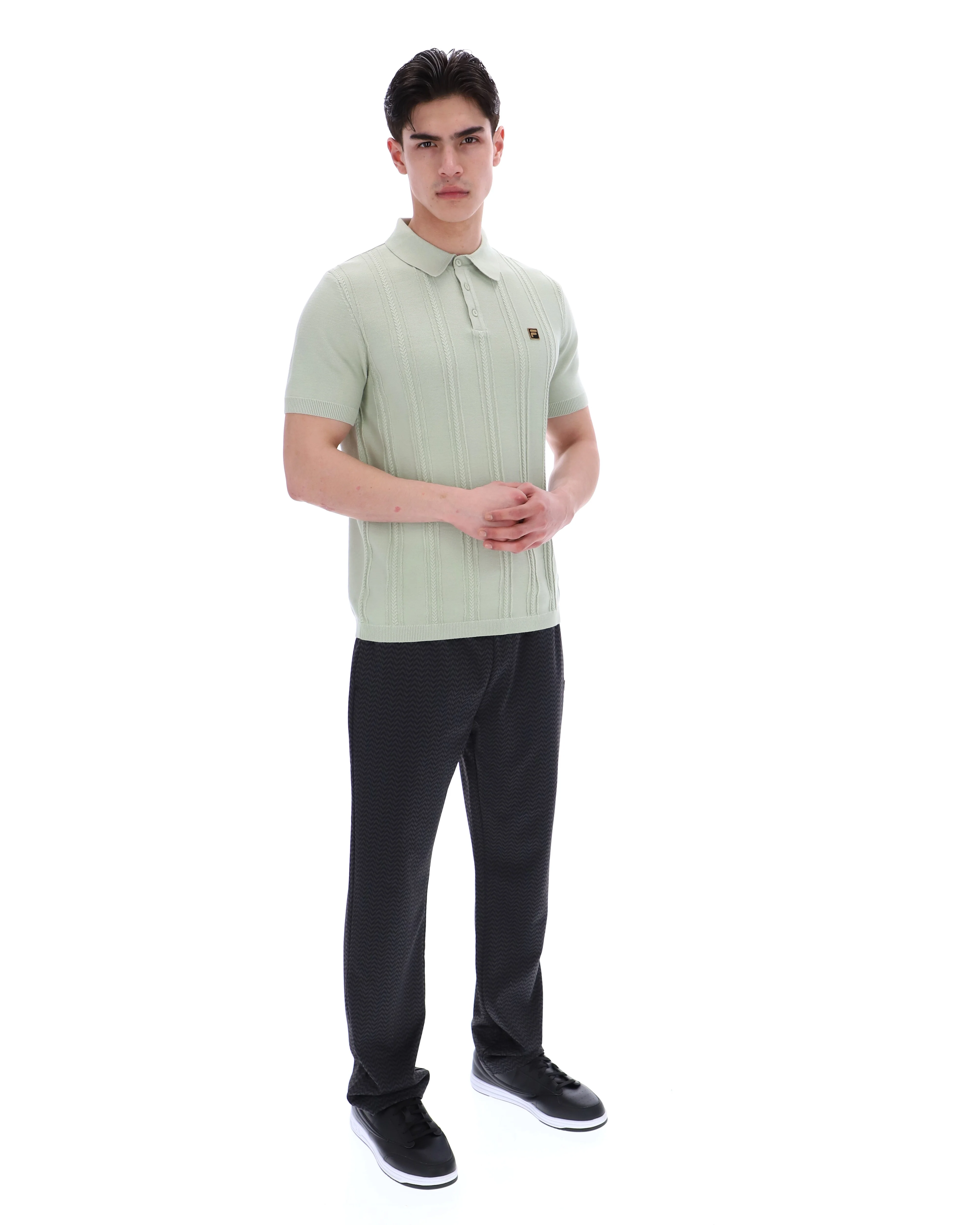 Sea Foam Barns Knitted Polo - Image 3