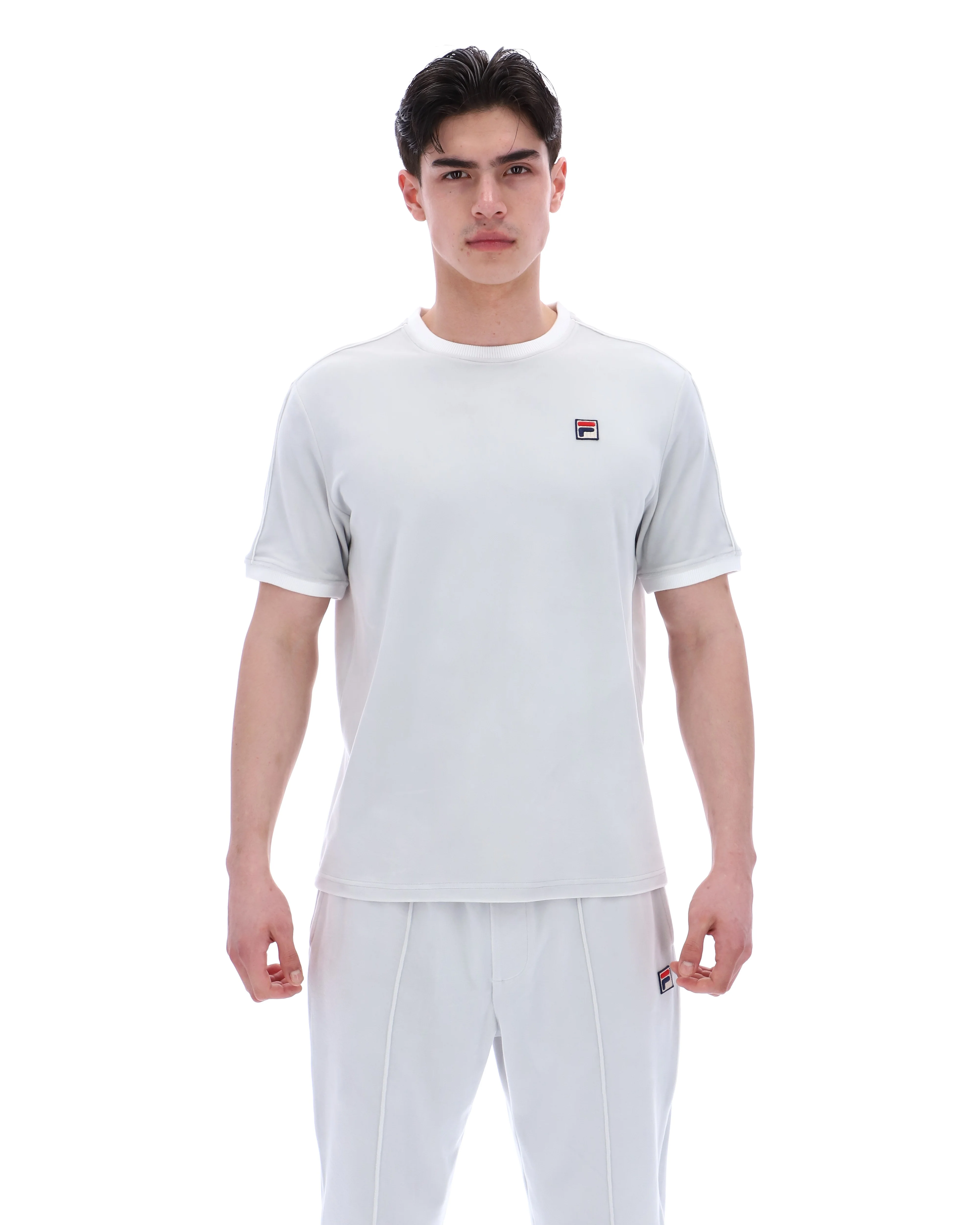 Dawn Blue Basilio Velour Tee - Image 4