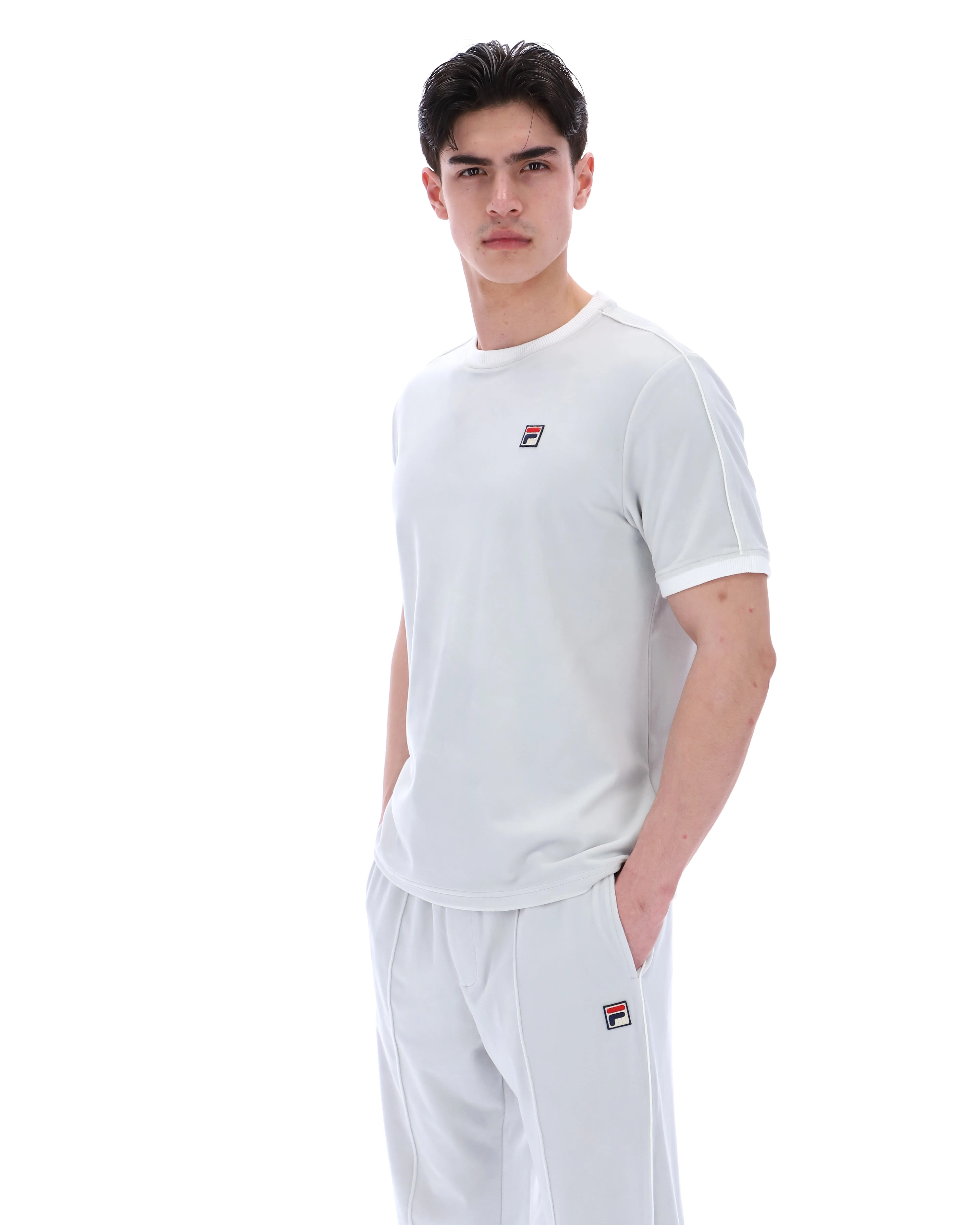 Dawn Blue Basilio Velour Tee - Image 6