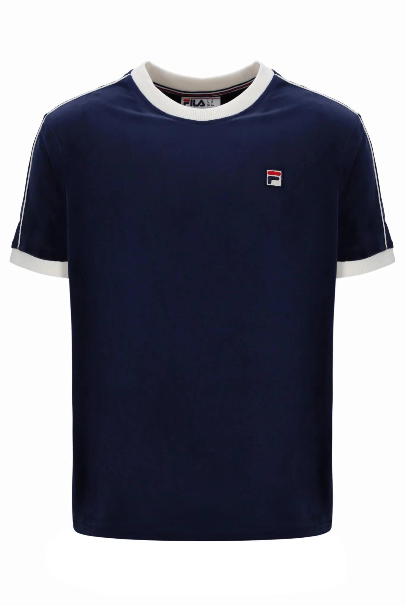 Fila Navy Basilio Velour Tee - Image 2