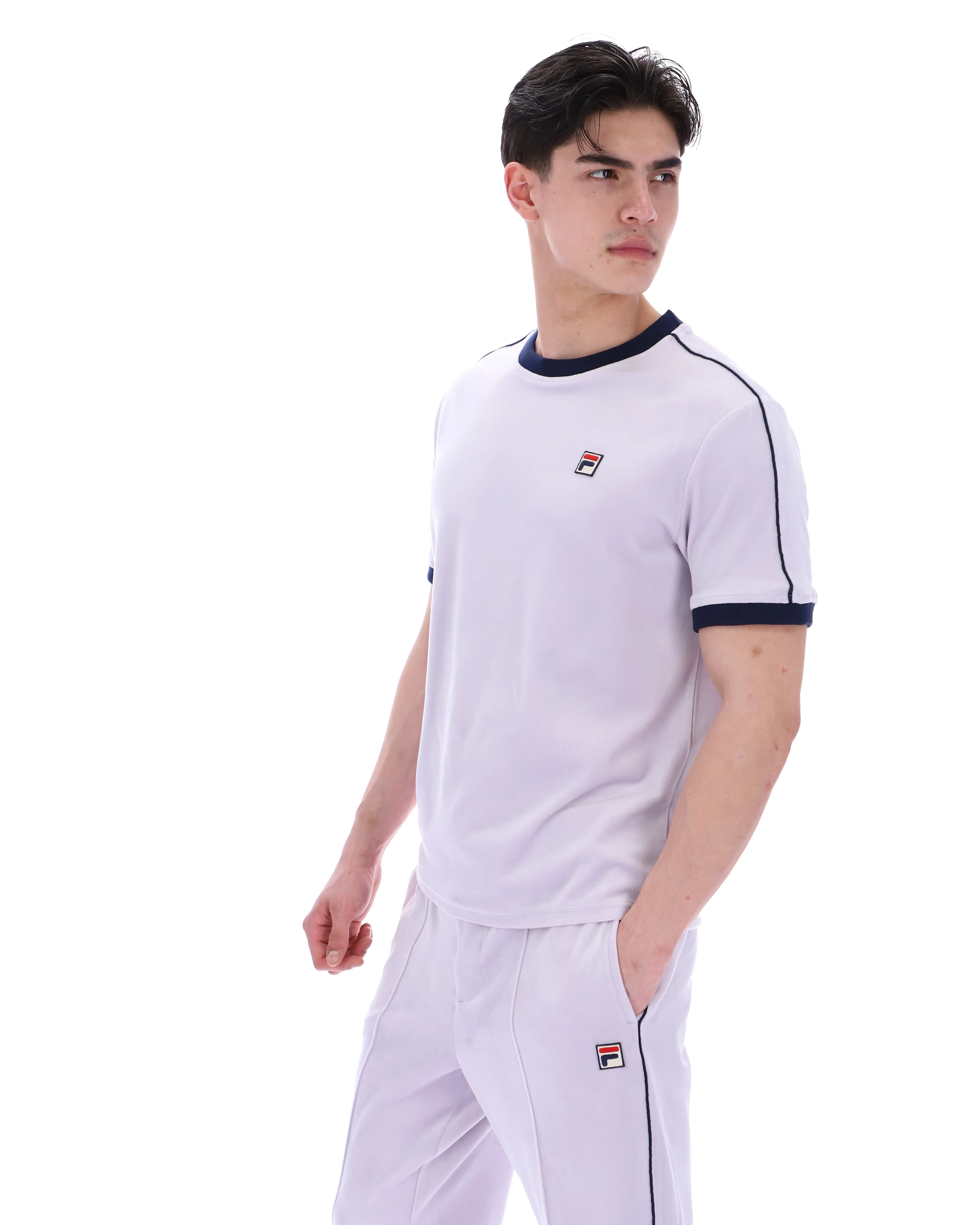 Misty Lilac Basilio Velour Tee - Image 5