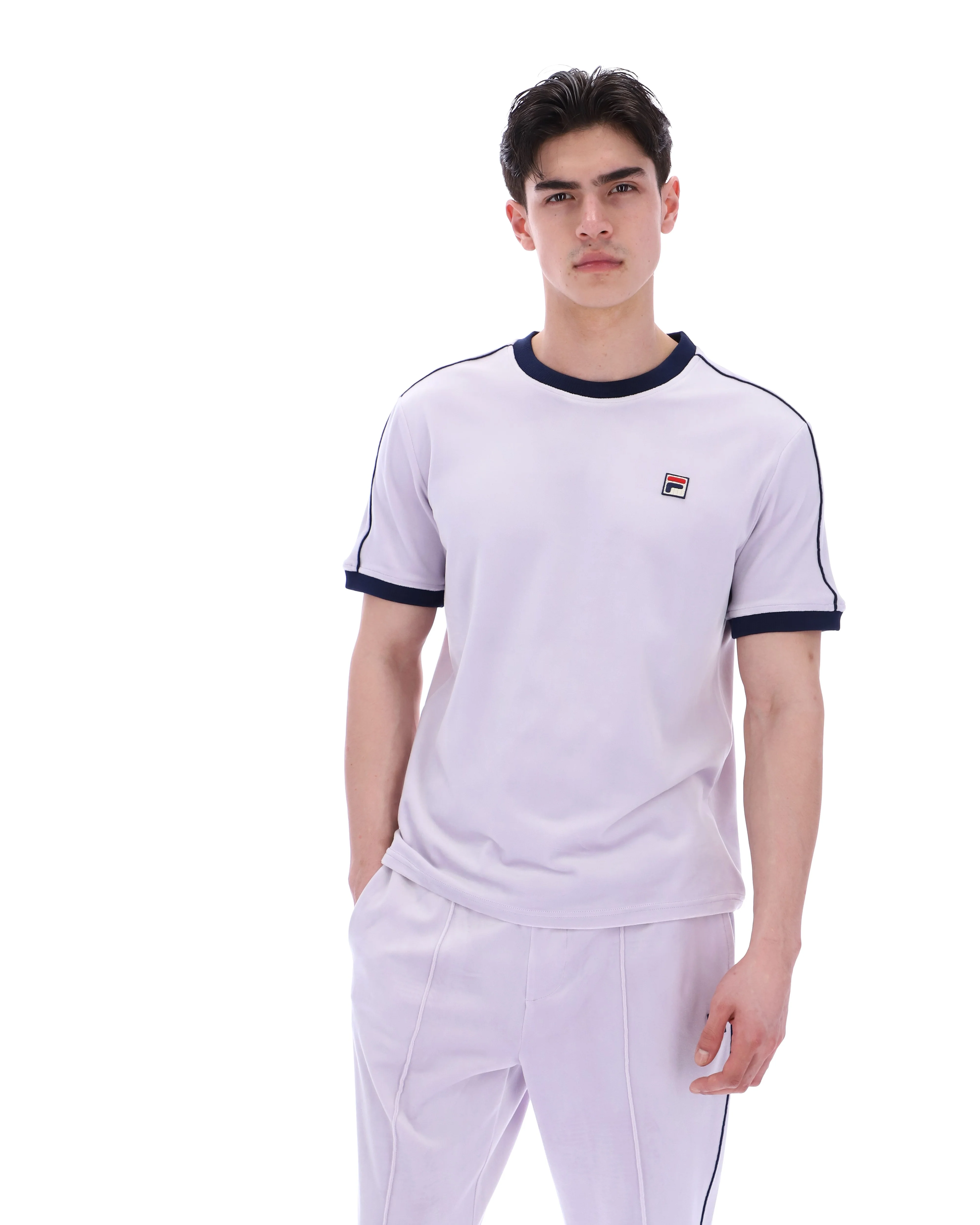 Misty Lilac Basilio Velour Tee - Image 6
