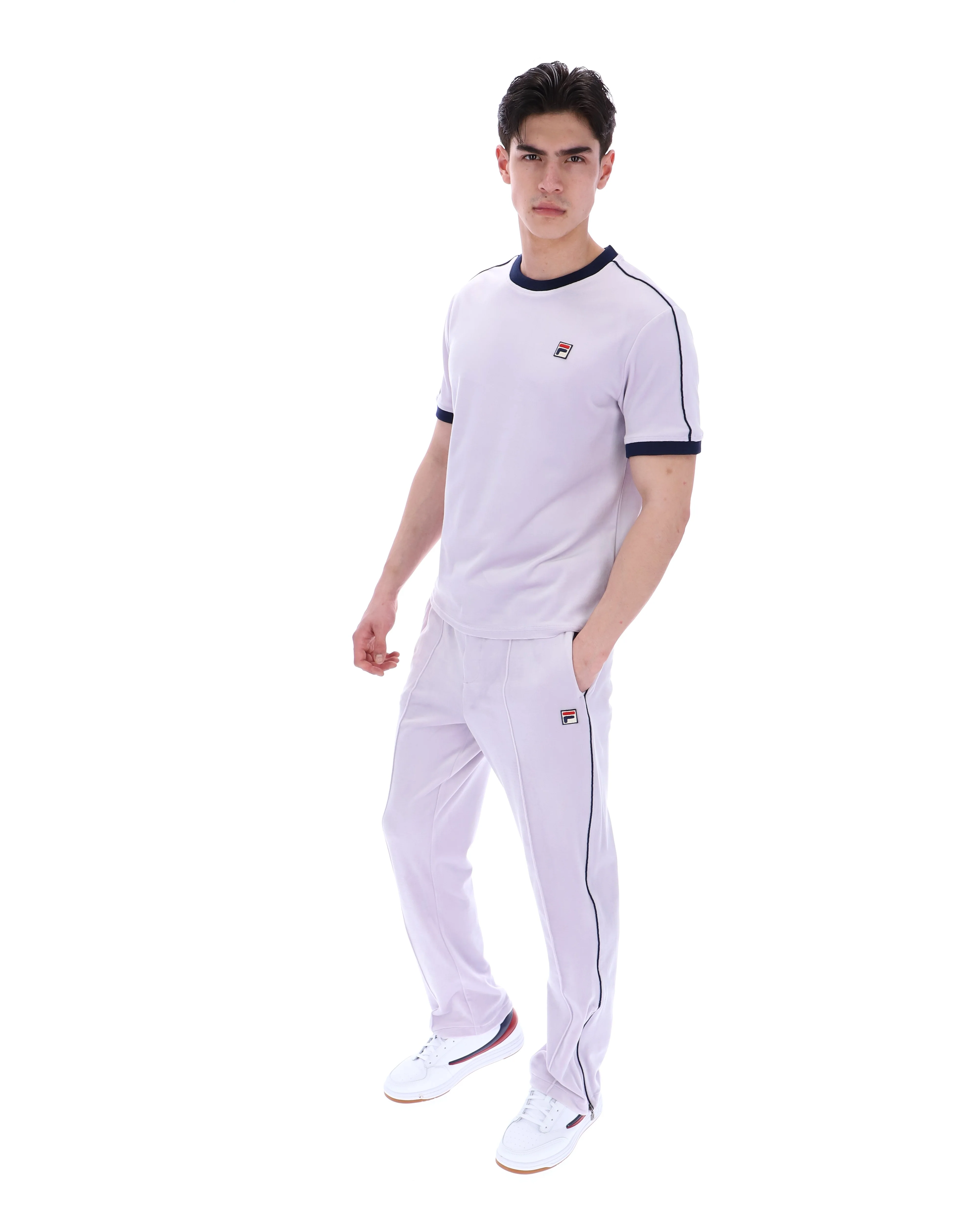 Misty Lilac Basilio Velour Tee - Image 7
