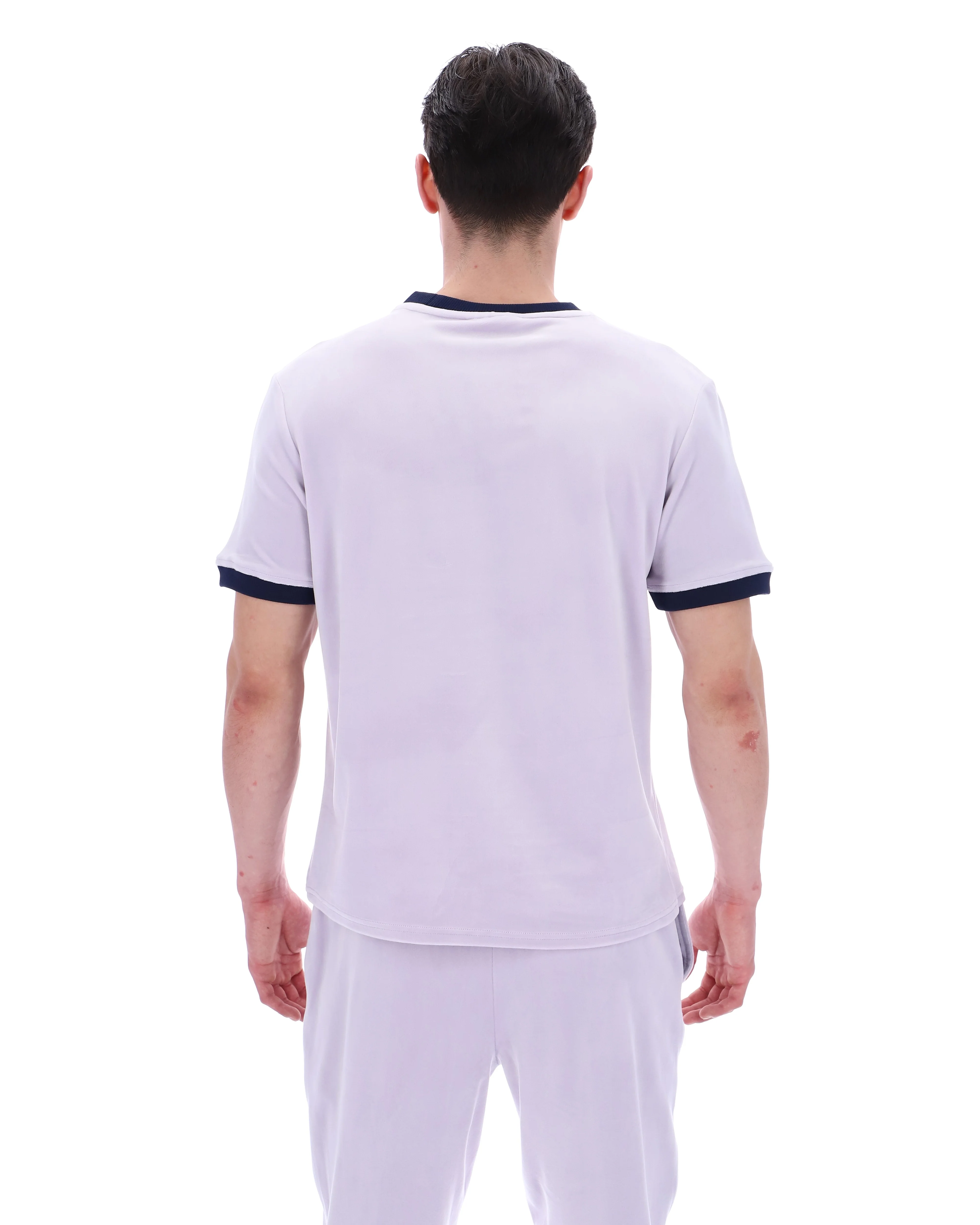 Misty Lilac Basilio Velour Tee - Image 8