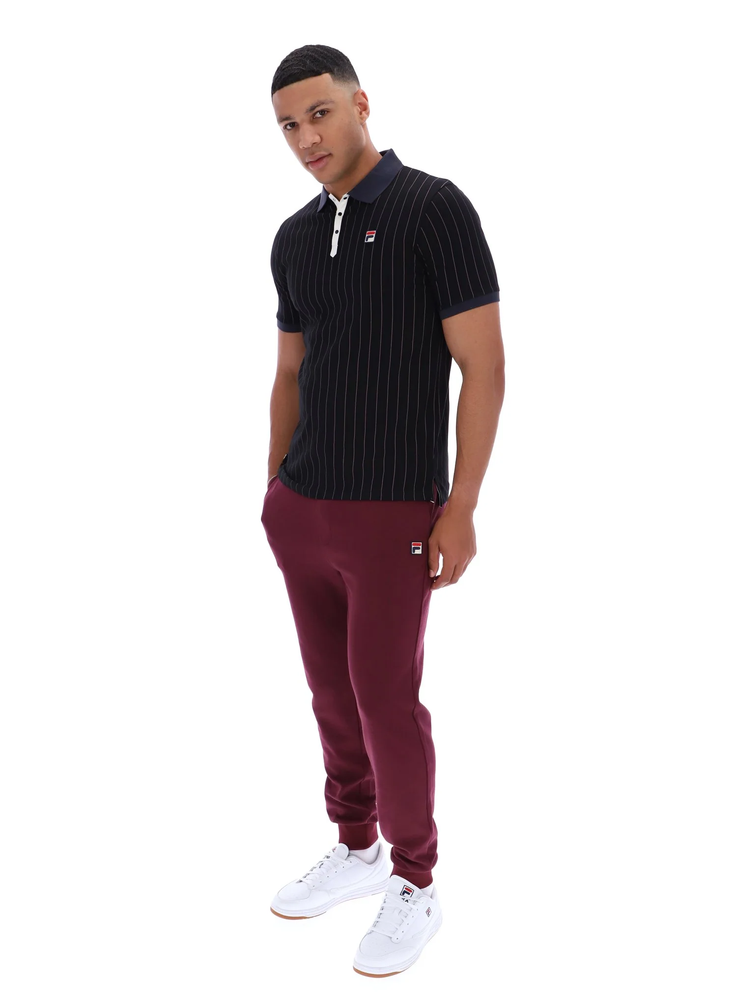 Black BB1 Classic Vintage Striped Polo - Image 4
