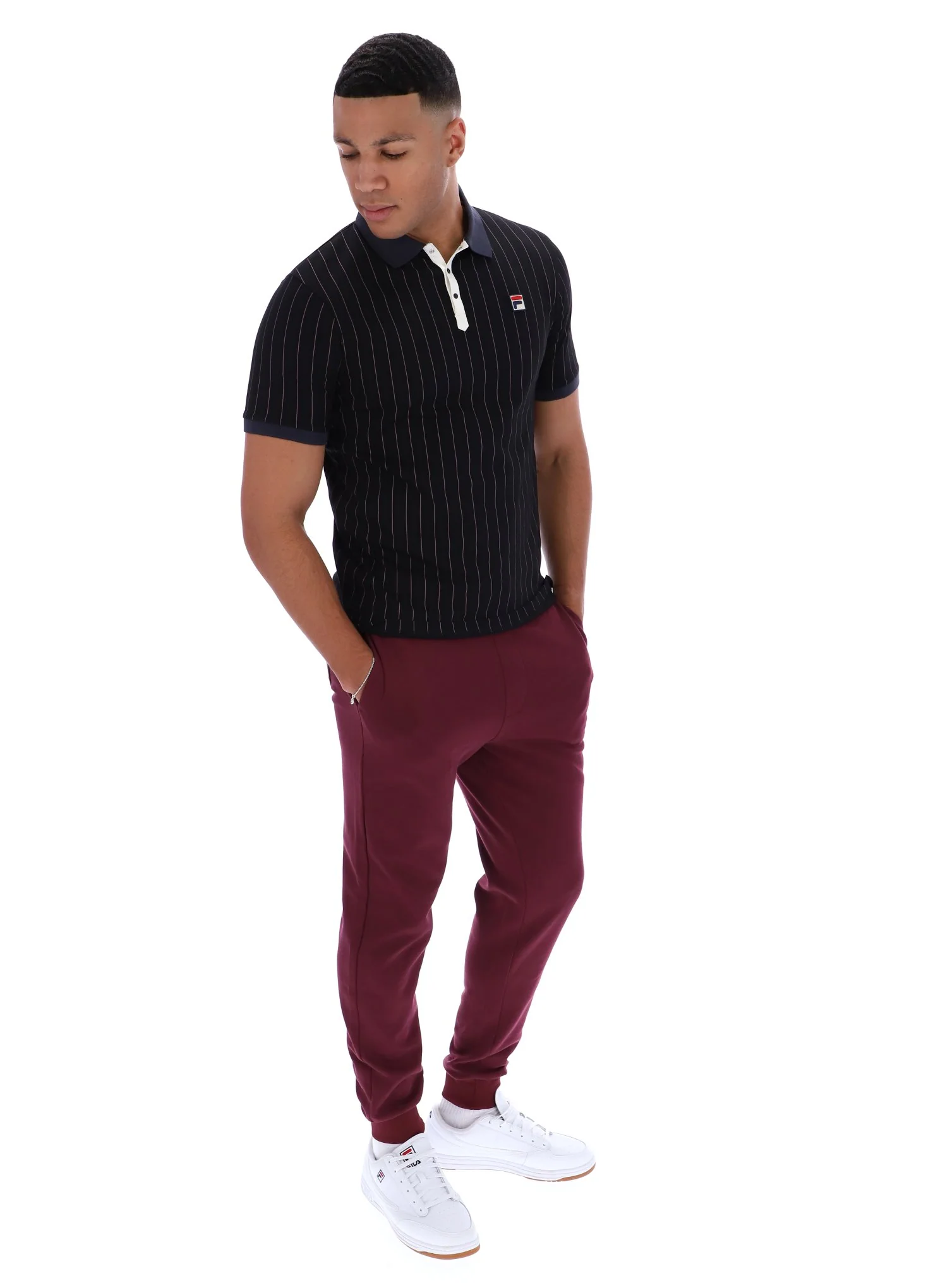 Black BB1 Classic Vintage Striped Polo - Image 5