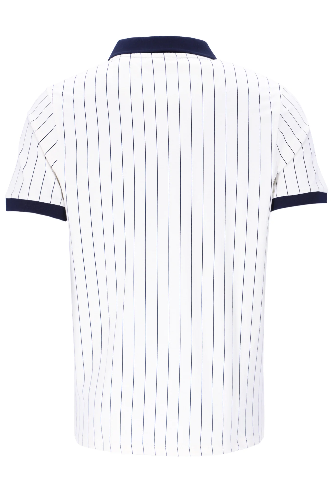 White BB1 Classic Vintage Striped Polo - Image 10