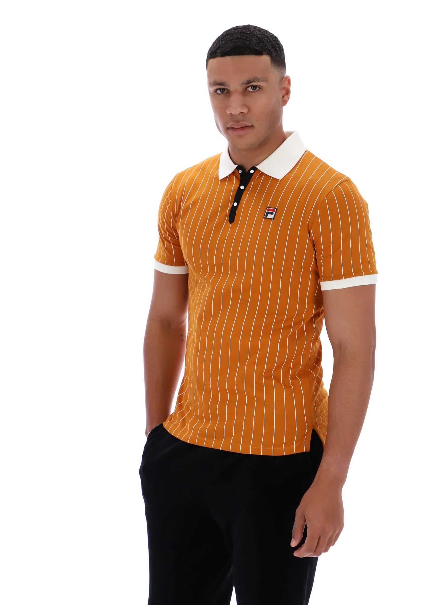 Pumpkin Spice BB1 Classic Vintage Striped Polo - Image 2