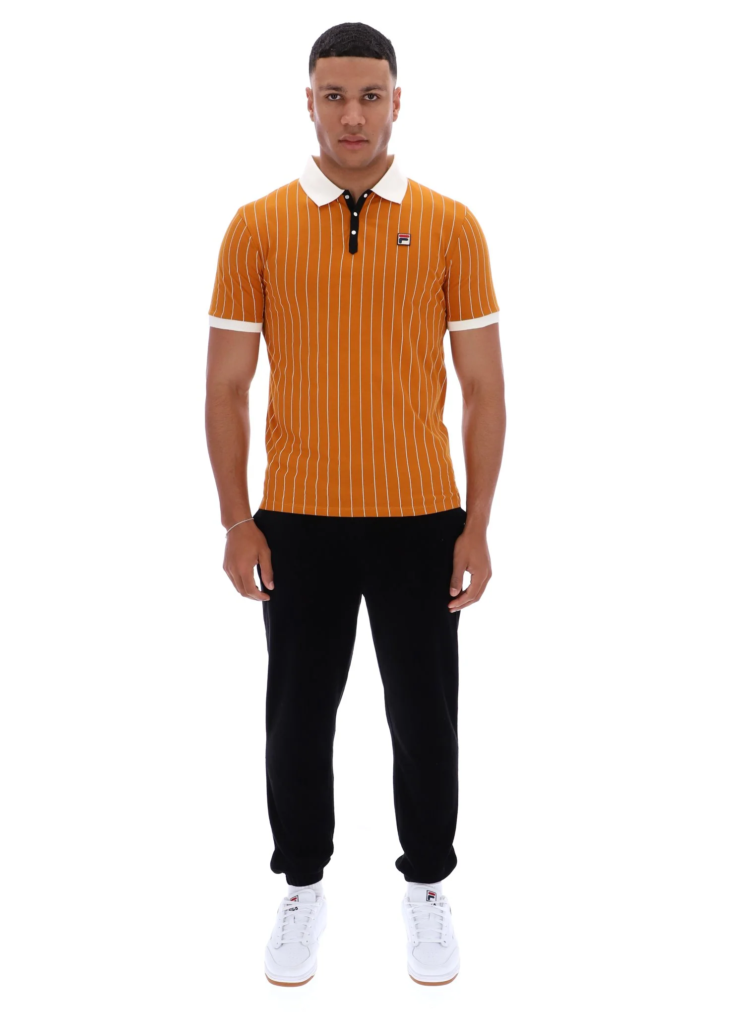 Pumpkin Spice BB1 Classic Vintage Striped Polo - Image 3