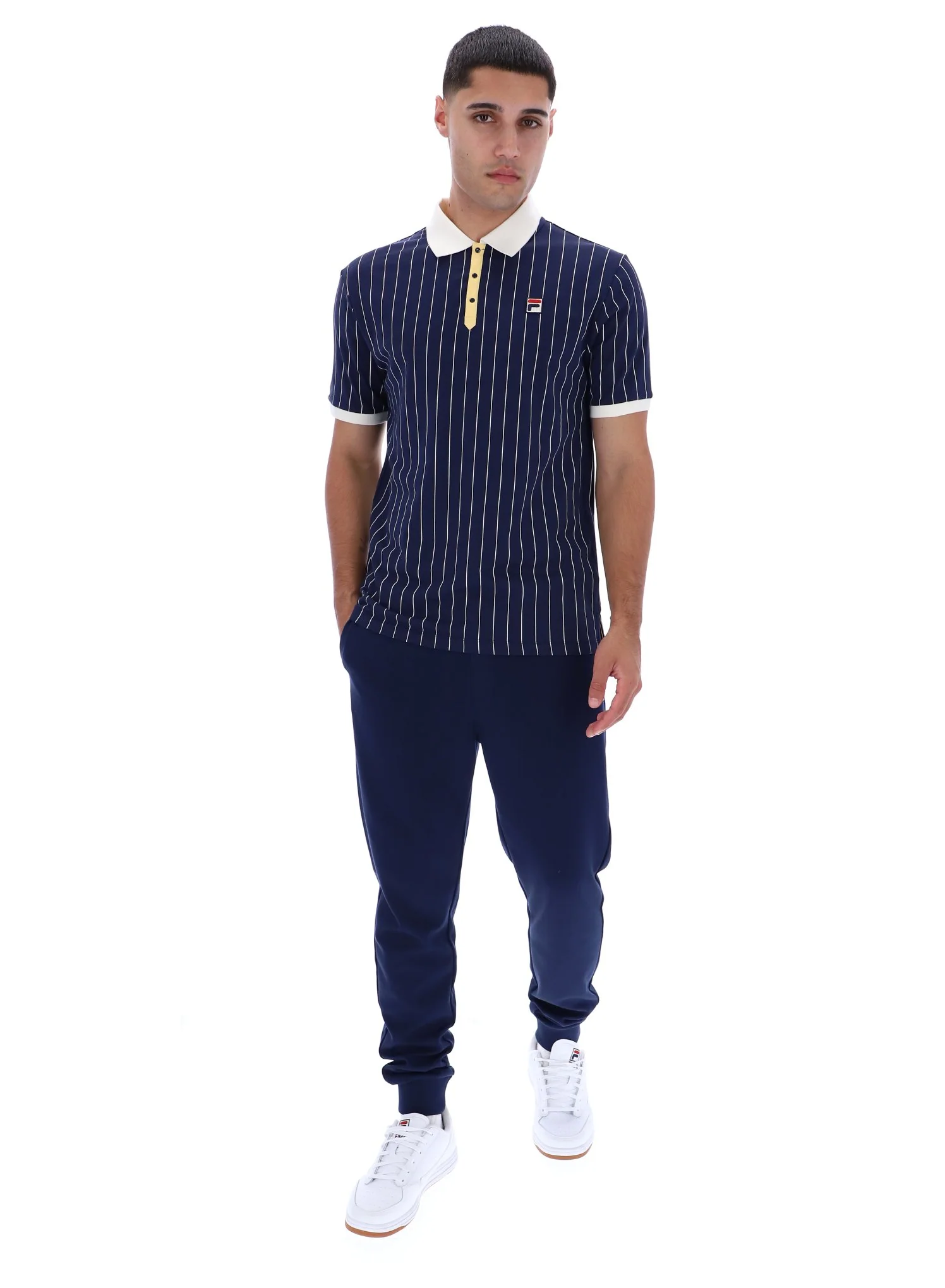 Fila Navy BB1 Classic Vintage Striped Polo - Image 5