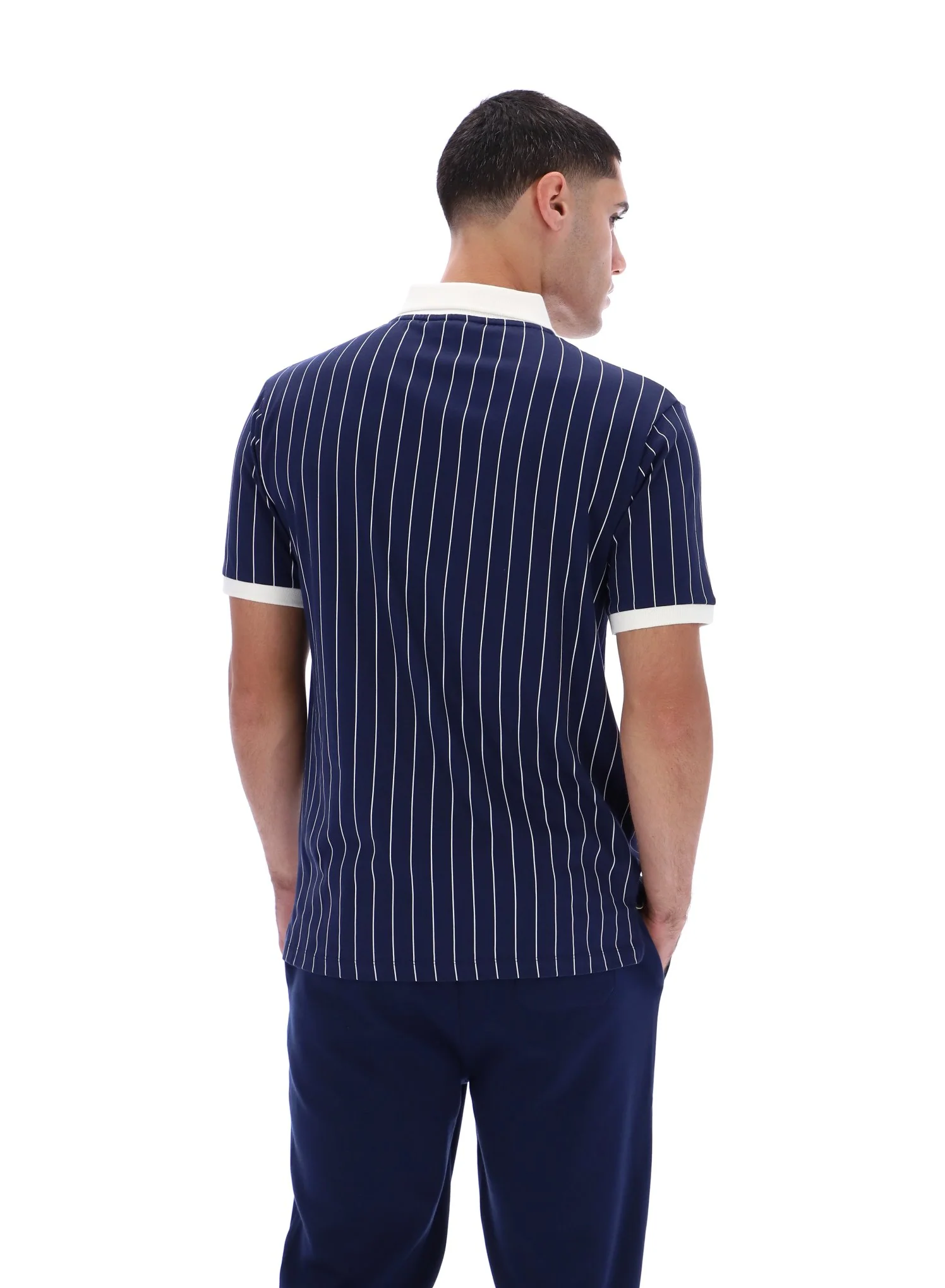 Fila Navy BB1 Classic Vintage Striped Polo - Image 7