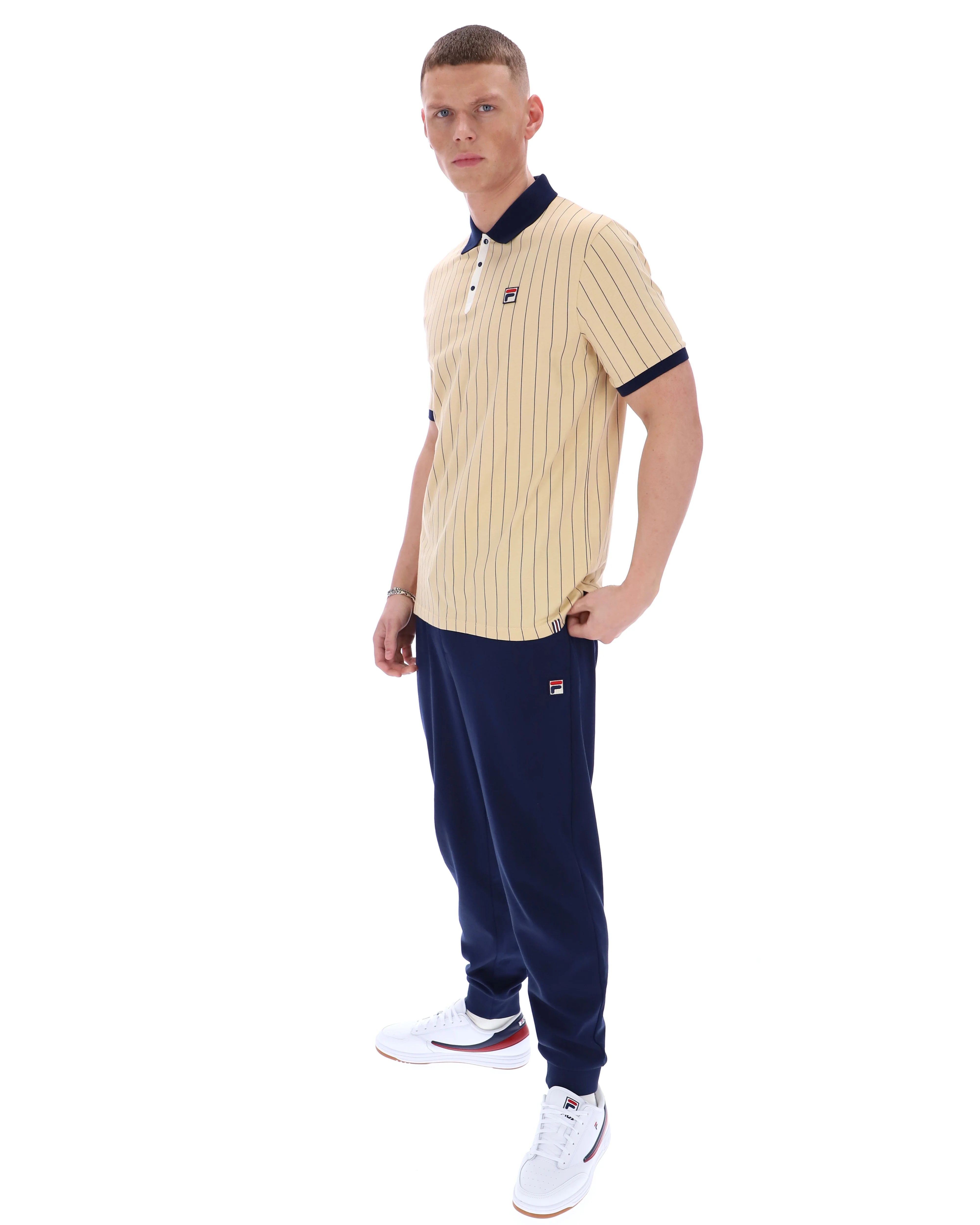 Classic Beige BB1 Classic Vintage Striped Polo - Image 5