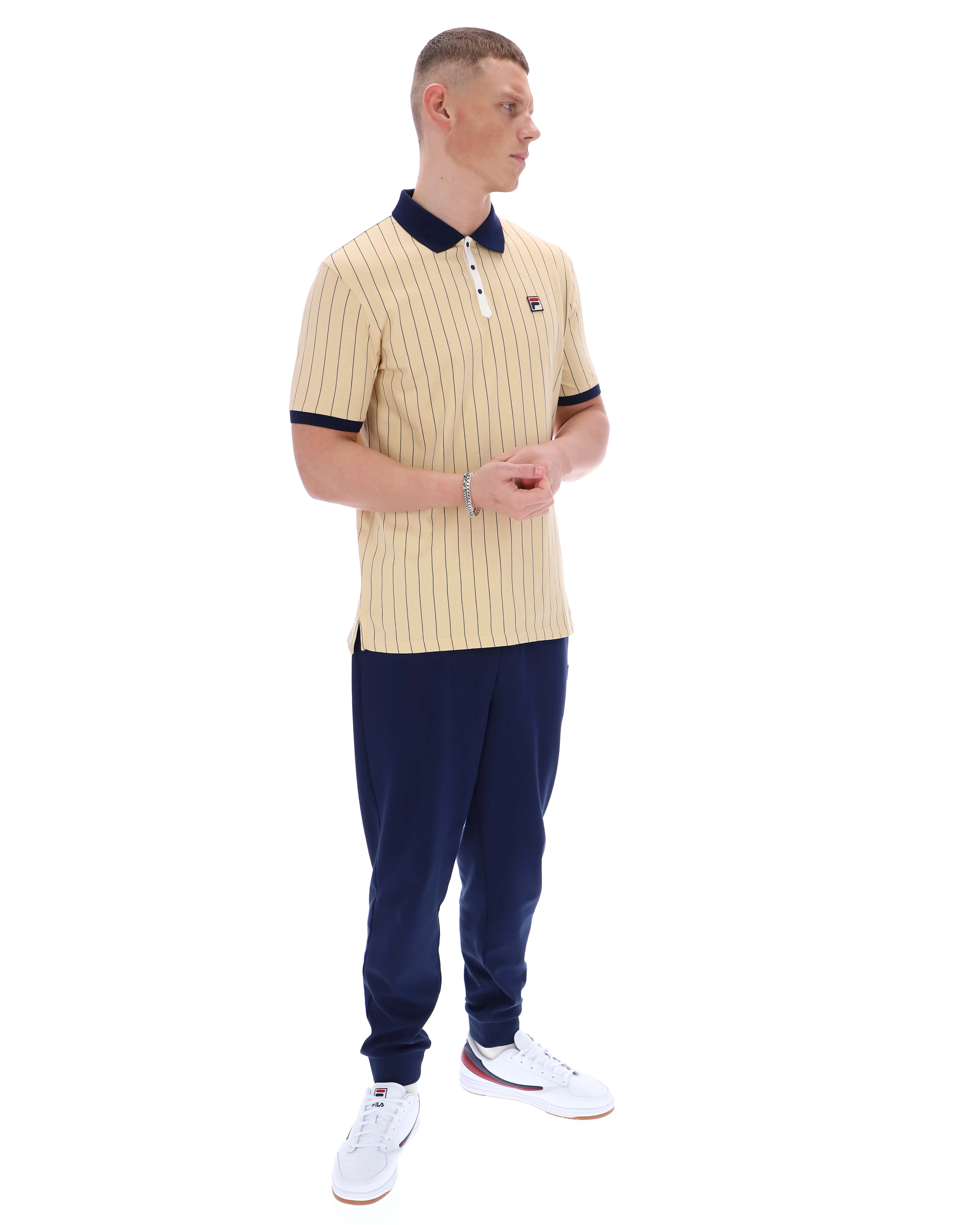 Classic Beige BB1 Classic Vintage Striped Polo - Image 7
