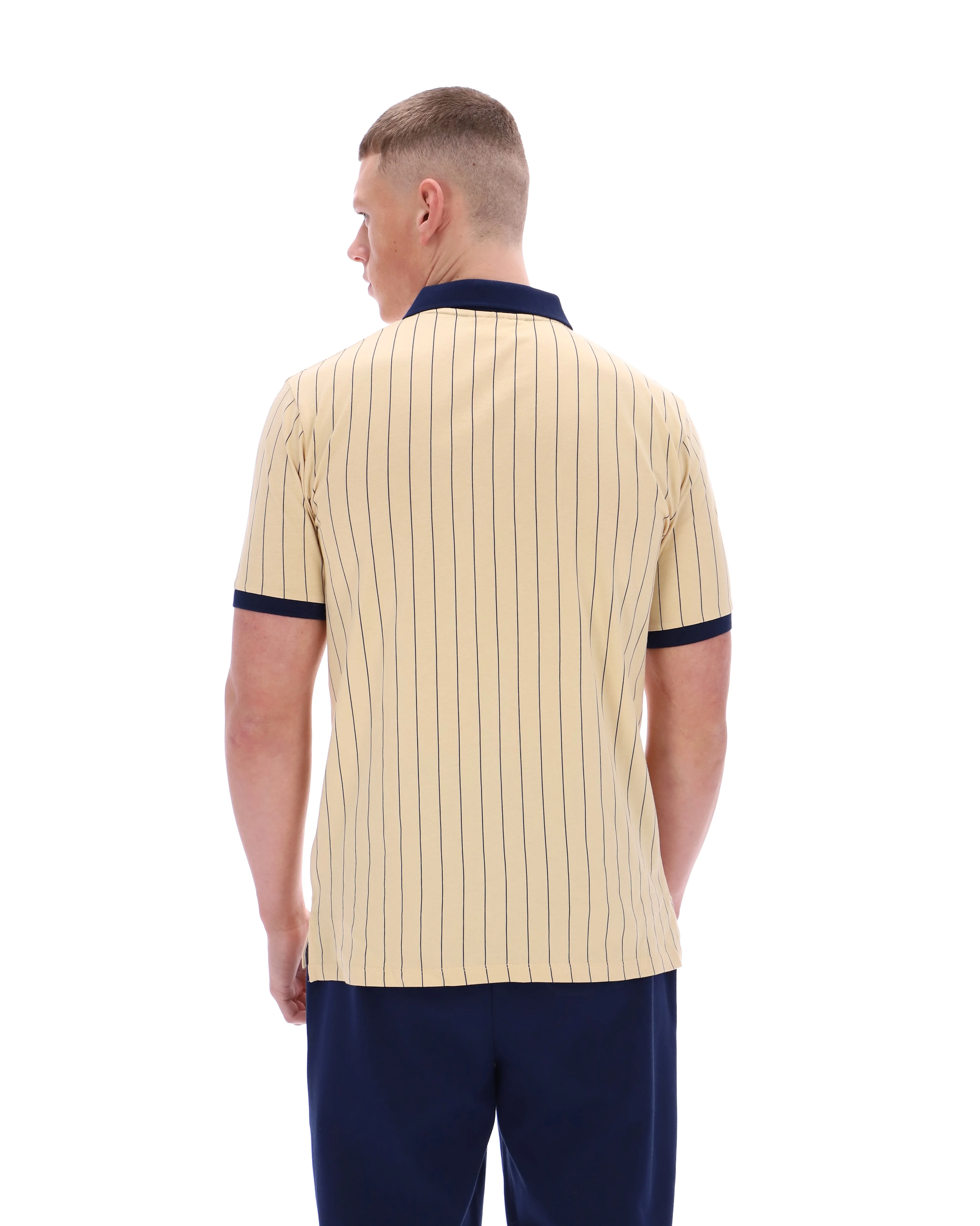 Classic Beige BB1 Classic Vintage Striped Polo - Image 8