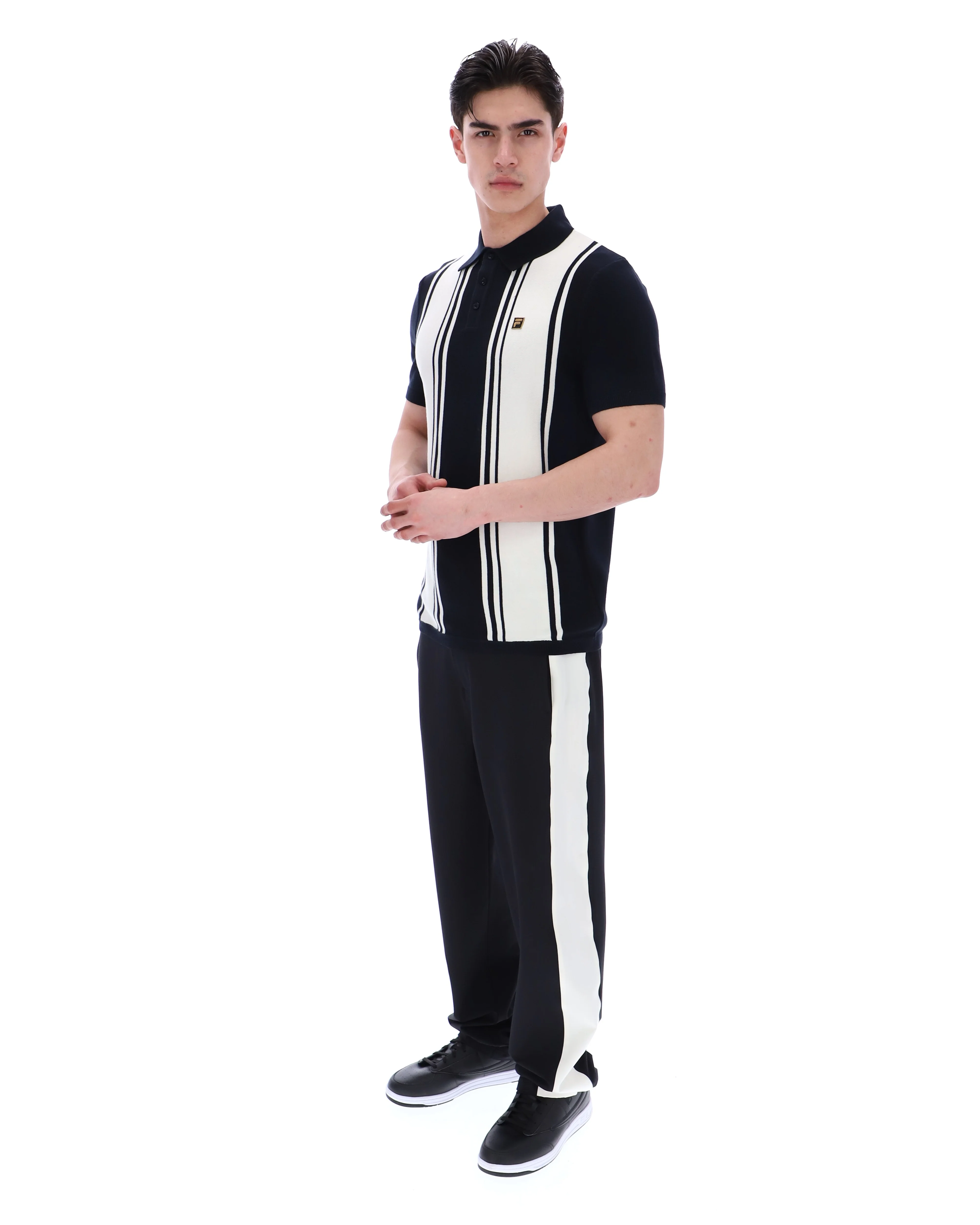 Black Buddy Bowling Style Knitted Polo - Image 5