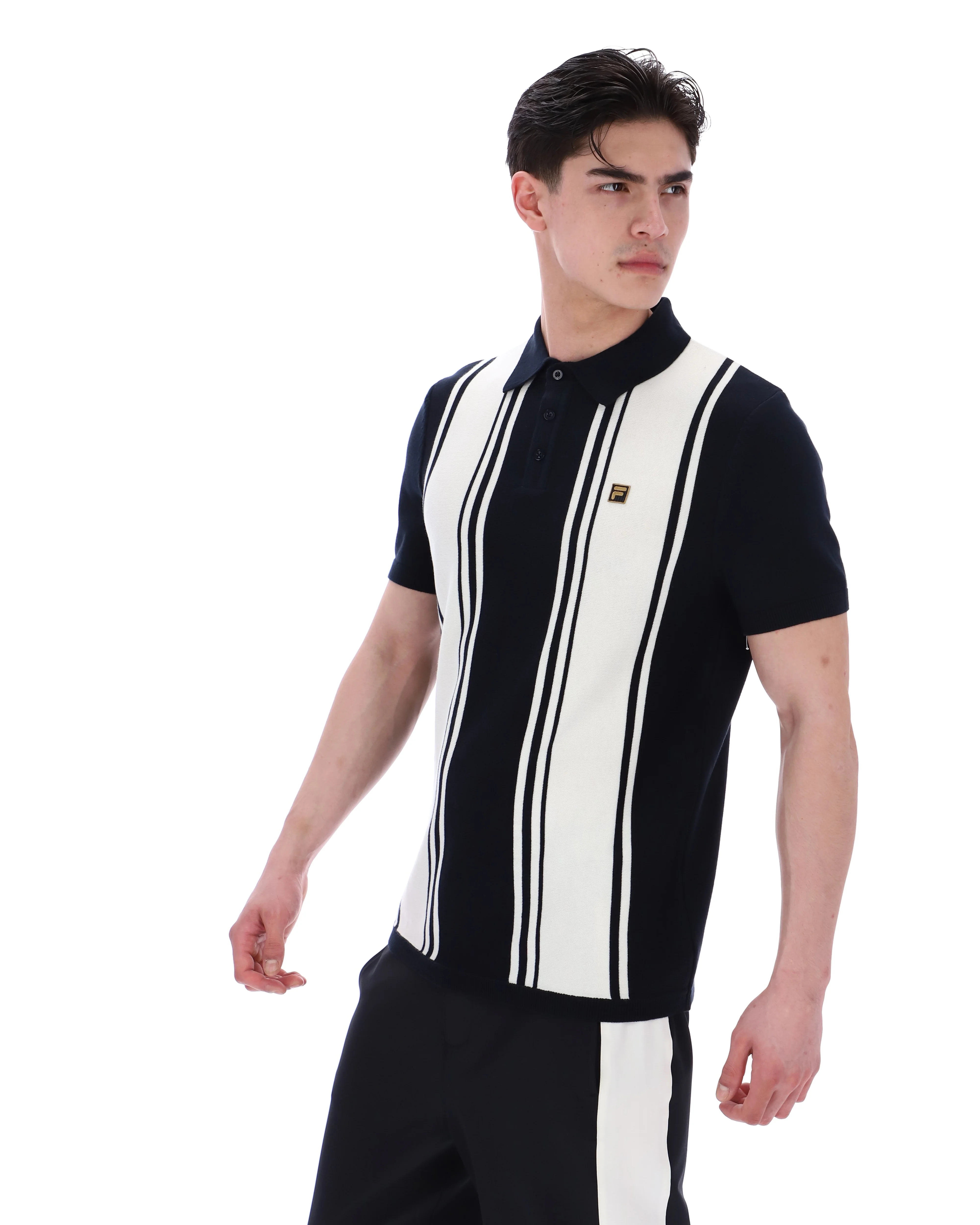 Black Buddy Bowling Style Knitted Polo - Image 6