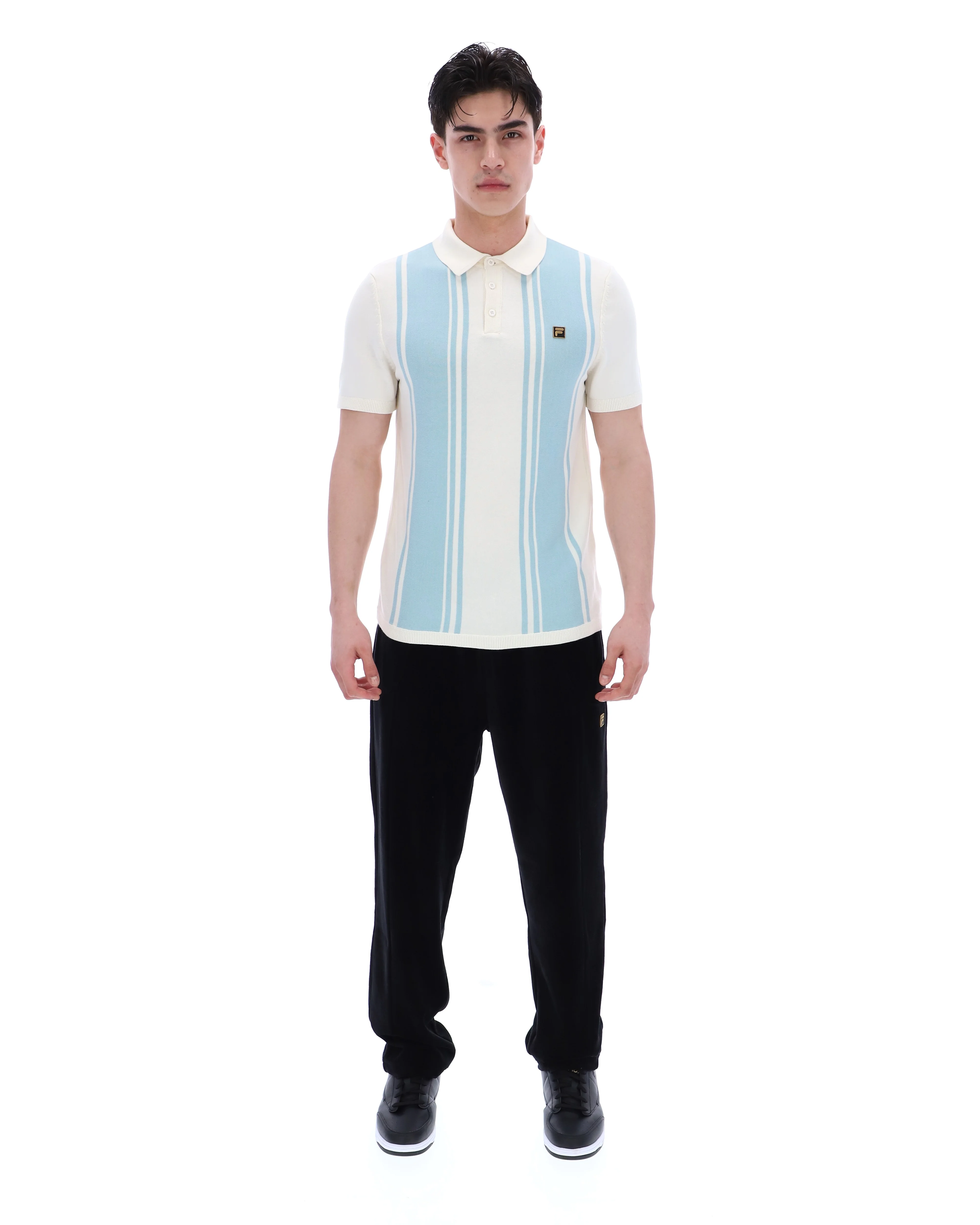 Sterling Blue Buddy Bowling Style Knitted Polo - Image 4