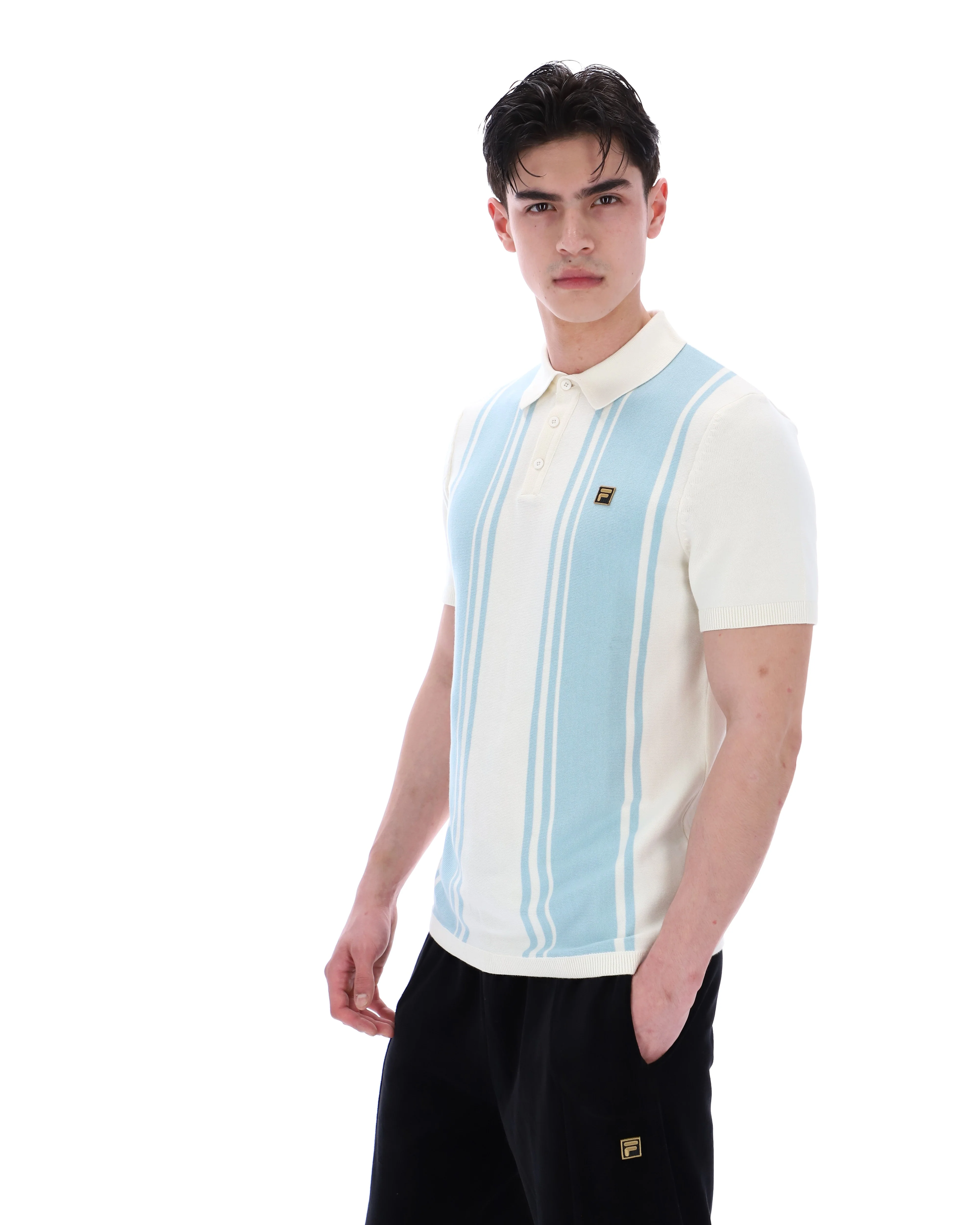 Sterling Blue Buddy Bowling Style Knitted Polo - Image 5