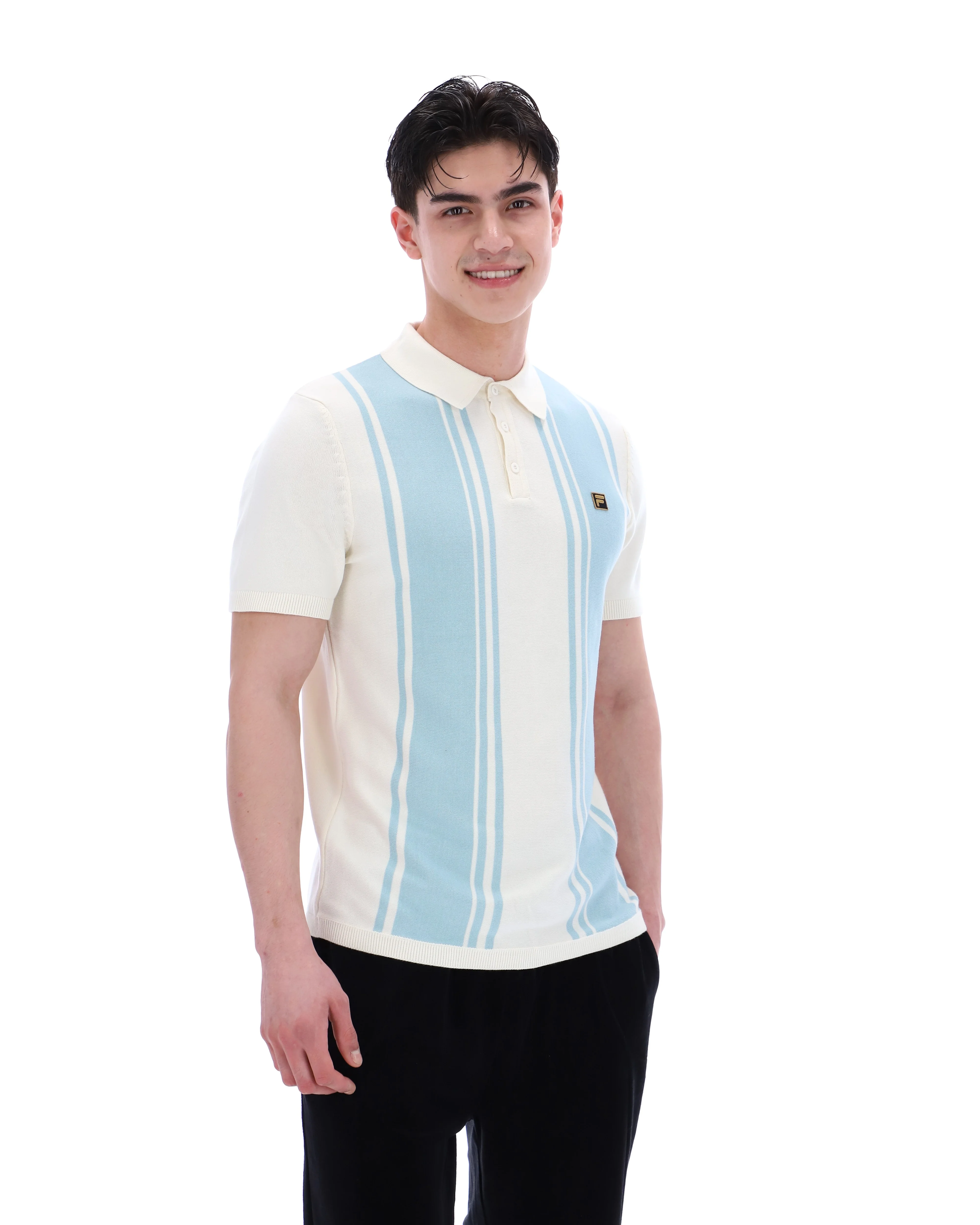 Sterling Blue Buddy Bowling Style Knitted Polo - Image 6