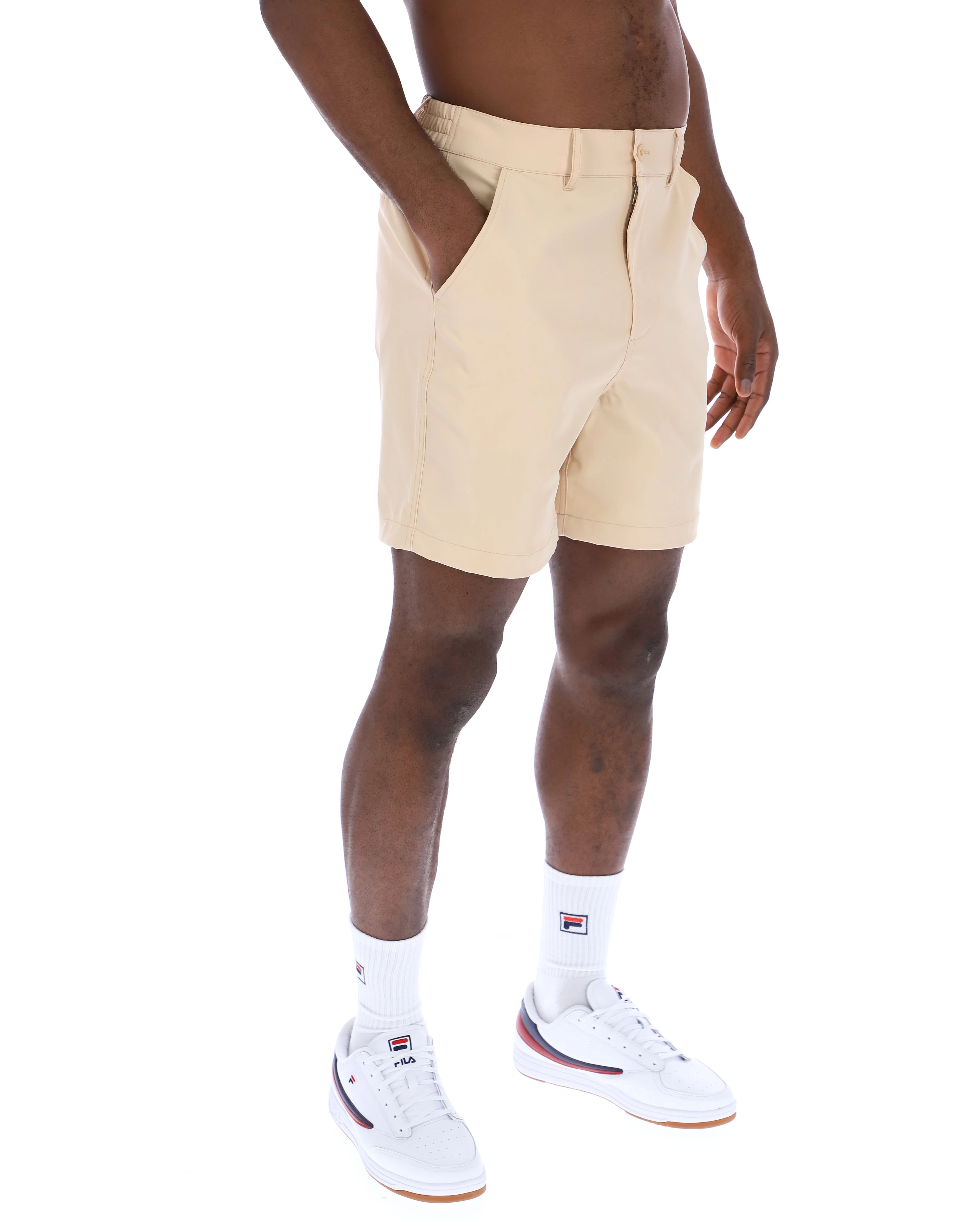 Classic Beige Caruso Chino Shorts - Image 3
