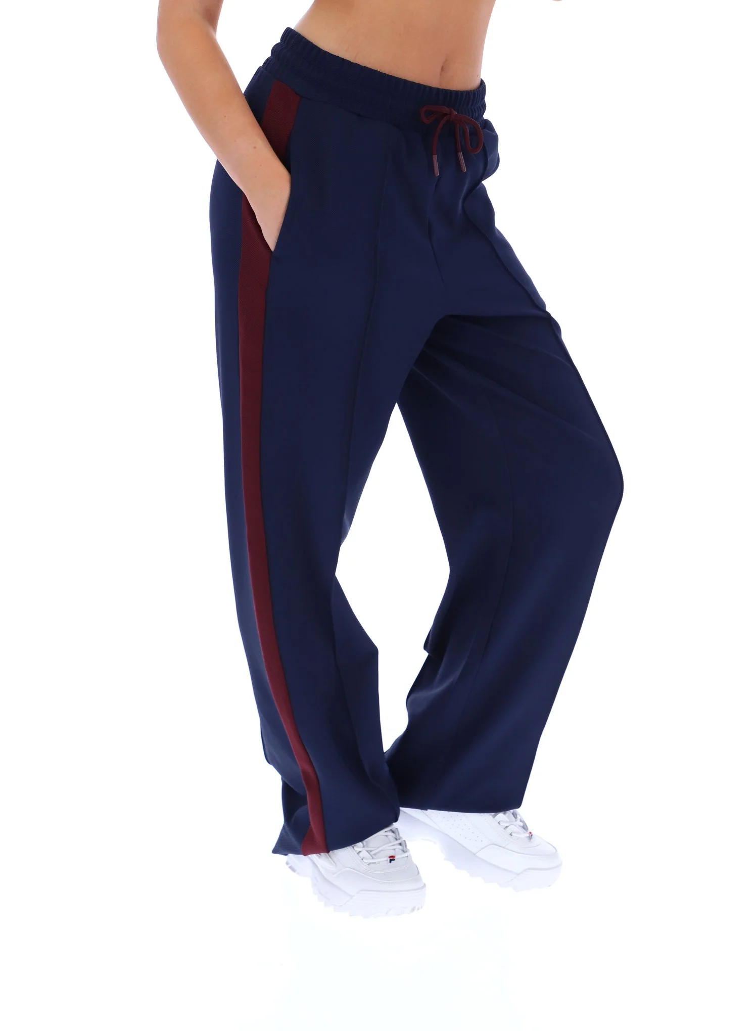 Fila Navy Chiara Smart Straight Leg Trousers - Image 3