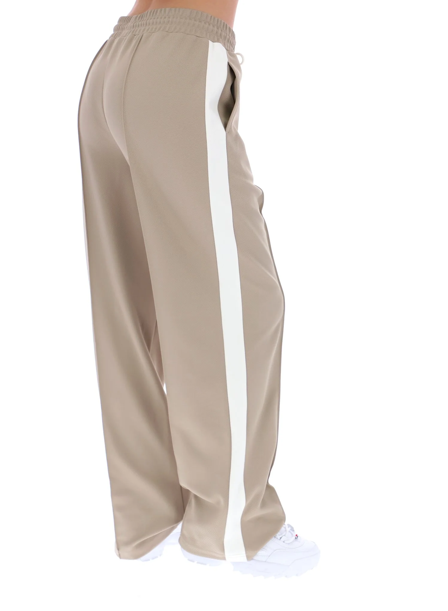 Beige Chiara Smart Straight Leg Trousers - Image 5