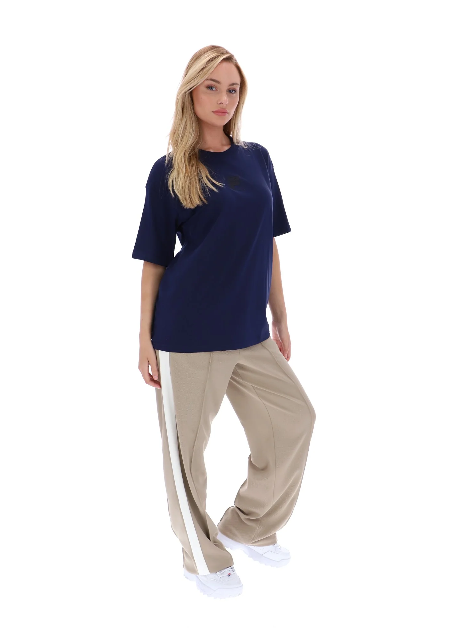 Fila Navy Cinzia Boyfriend Style T-Shirt - Image 3