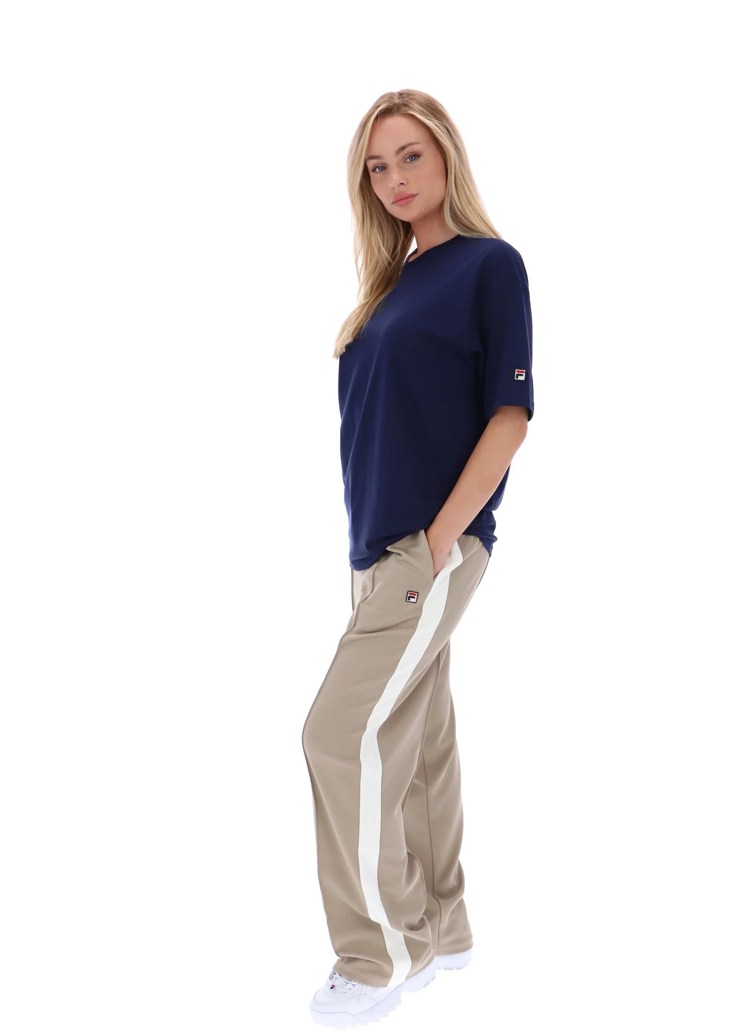 Fila Navy Cinzia Boyfriend Style T-Shirt - Image 5