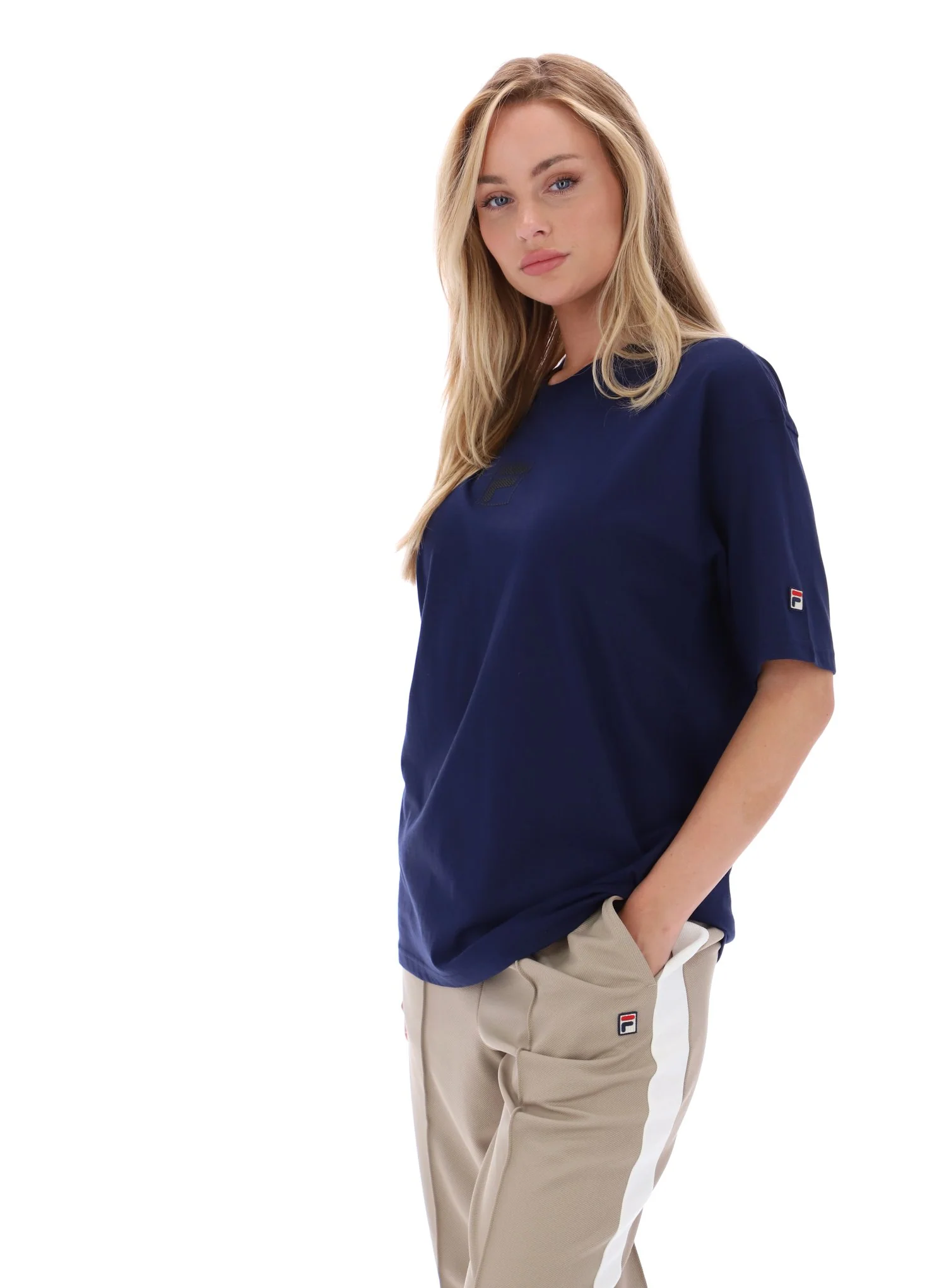 Fila Navy Cinzia Boyfriend Style T-Shirt - Image 6