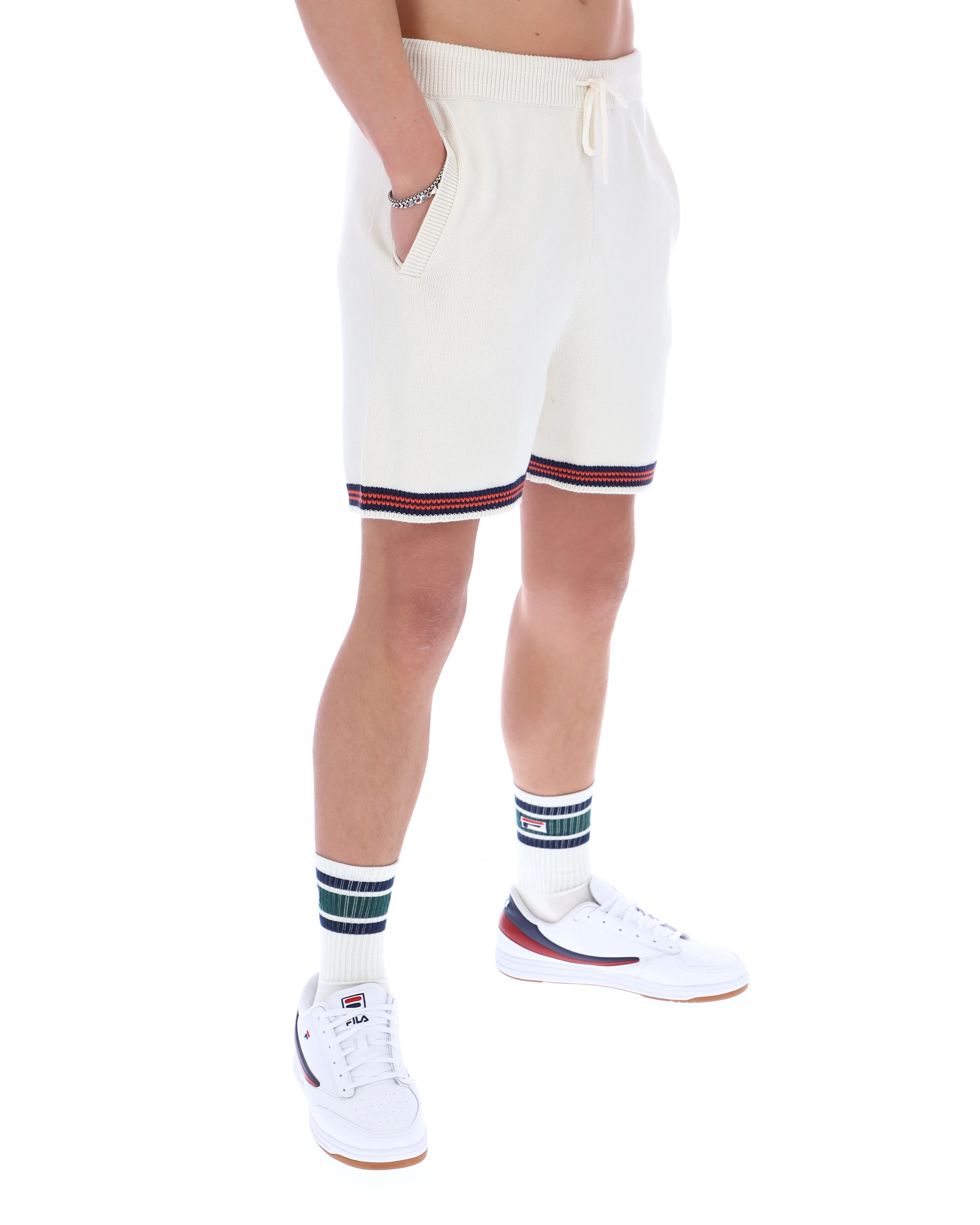Gardenia Clemente Crochet Knitted Shorts with Contrast Tipping - Image 3
